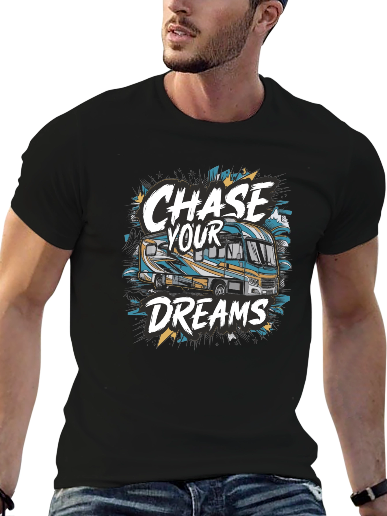 Chase Your Dreams RV Graphic Tee - Adventure Awaits!