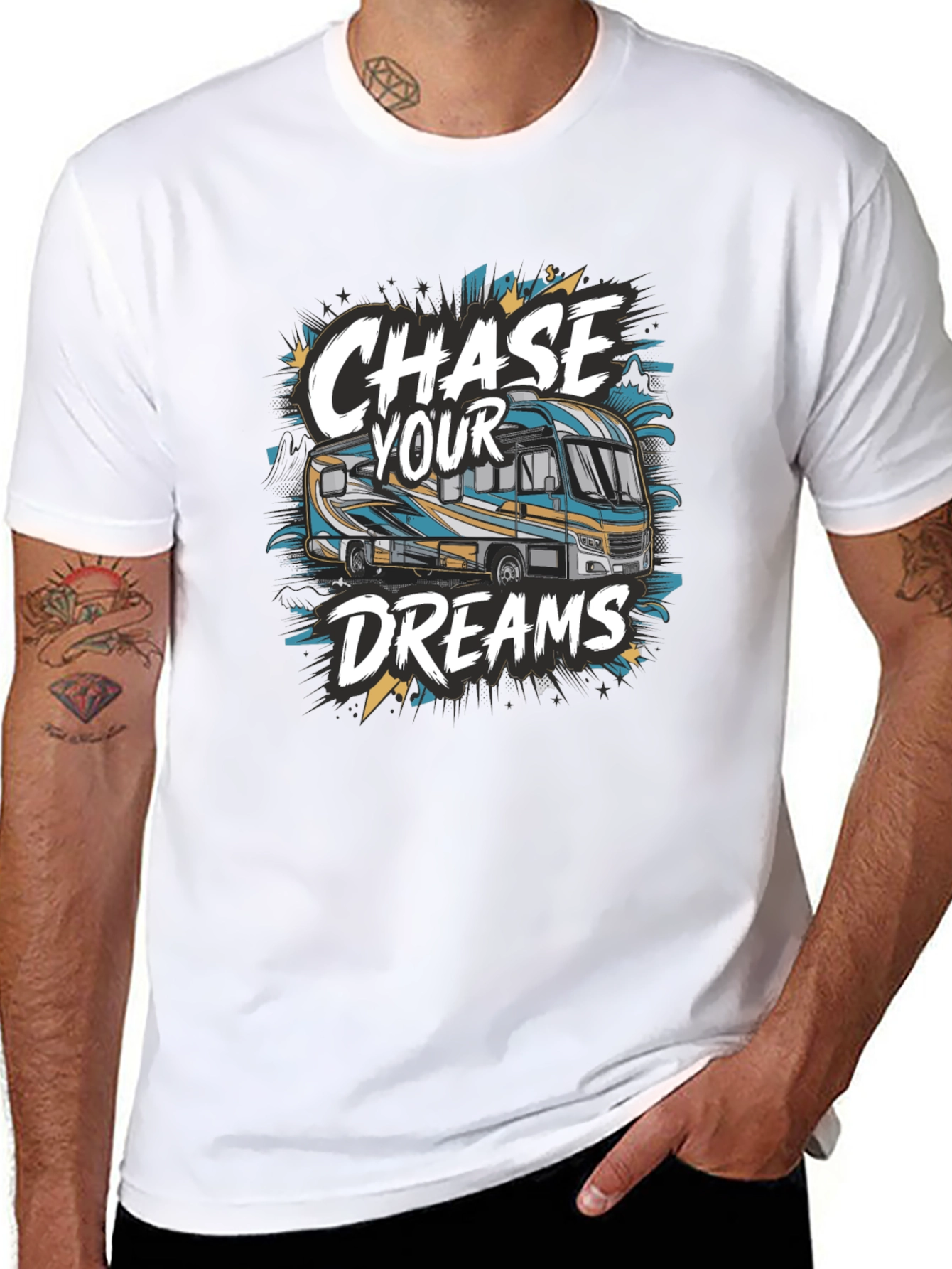 Chase Your Dreams RV Graphic Tee - Adventure Awaits!