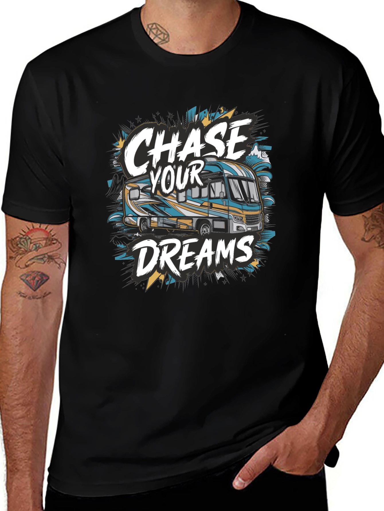 Chase Your Dreams RV Graphic Tee - Adventure Awaits!