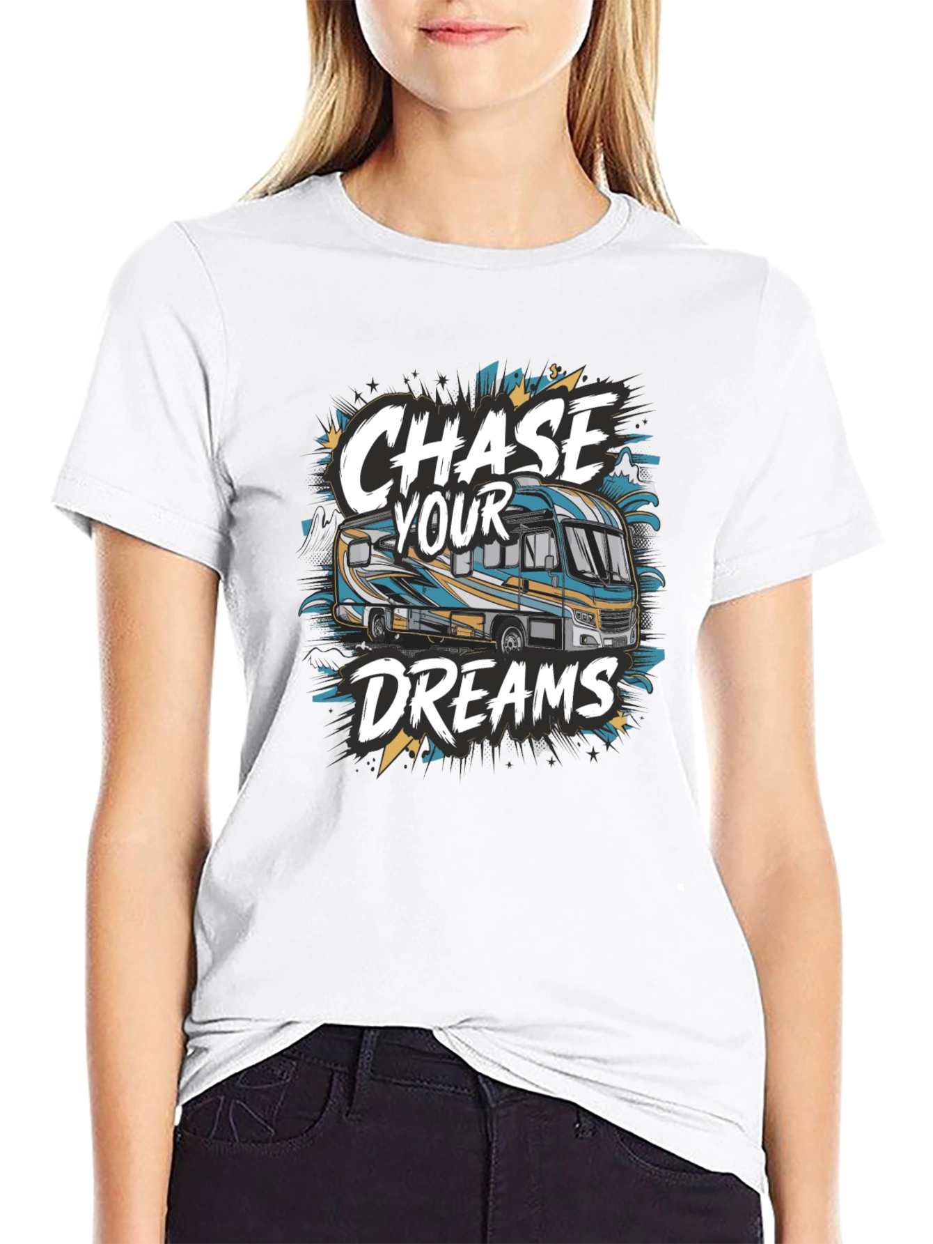 Chase Your Dreams RV Graphic Tee - Adventure Awaits!