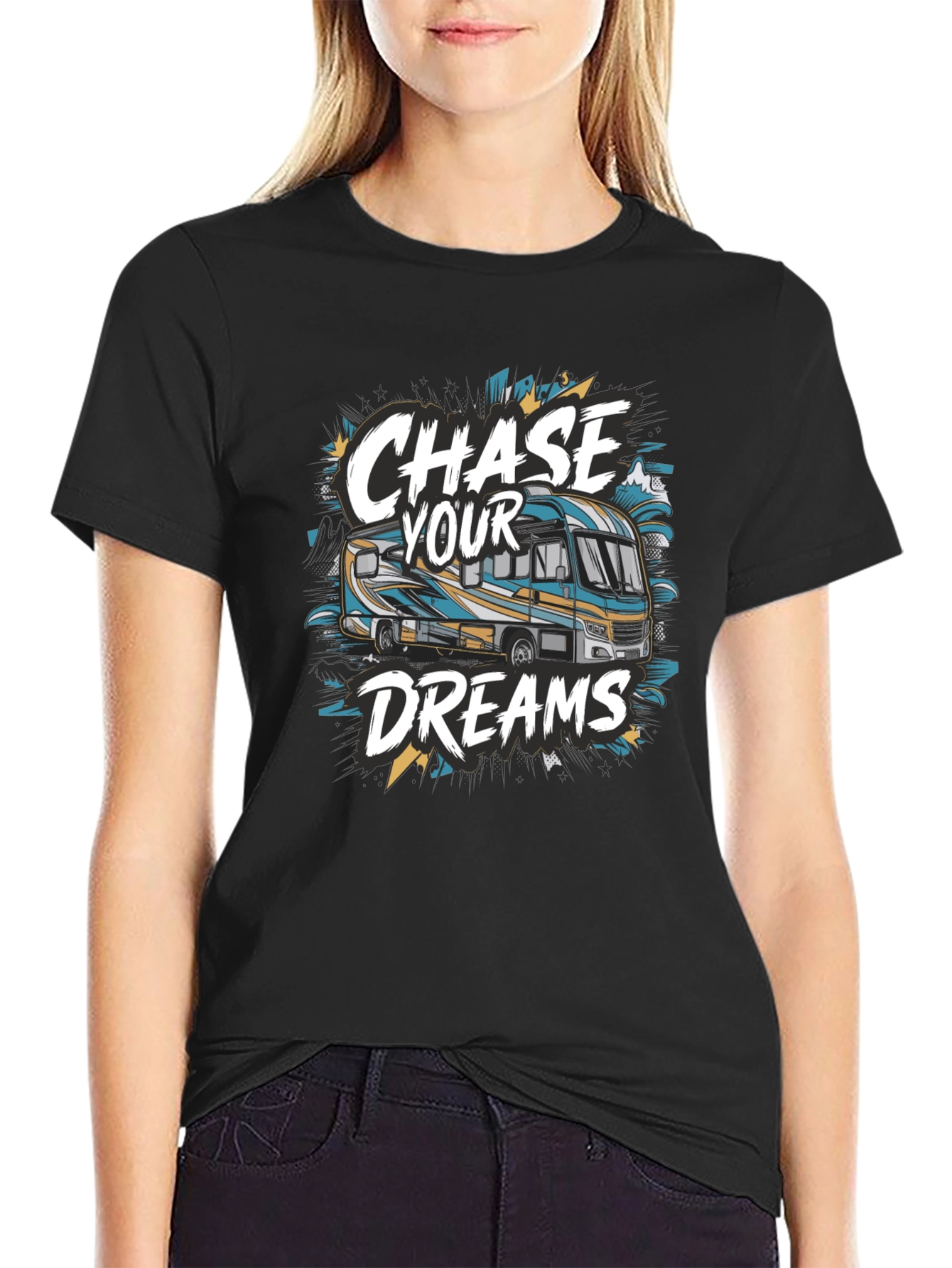 Chase Your Dreams RV Graphic Tee - Adventure Awaits!