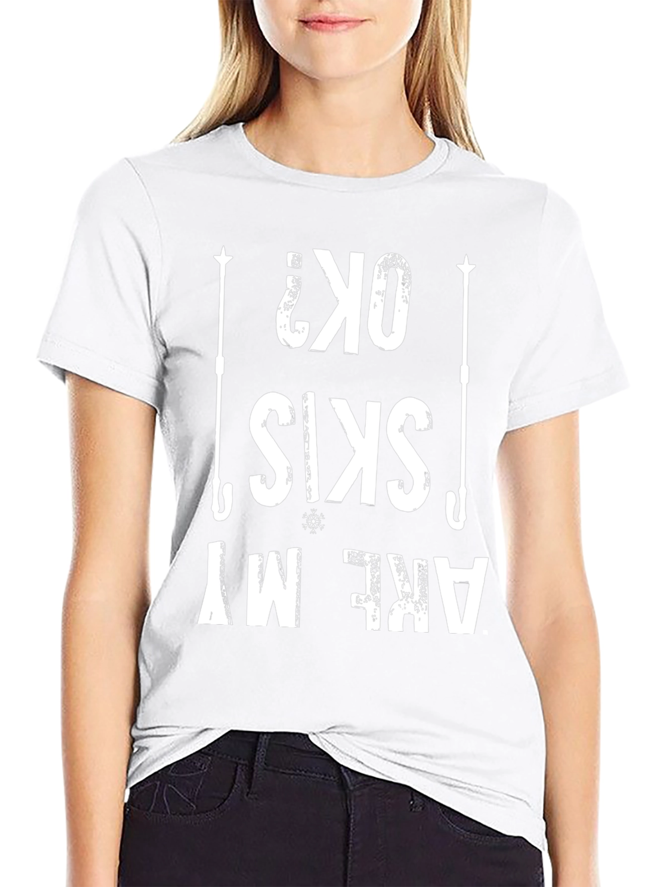 Funny Skiing T-Shirt - Are My Skis OK?