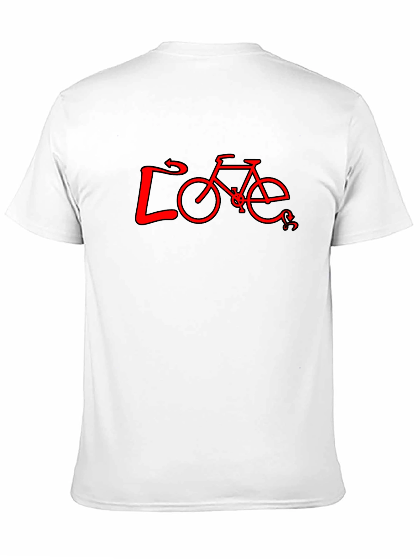 Love Bicycle Graphic Tee - Black Cotton T-Shirt
