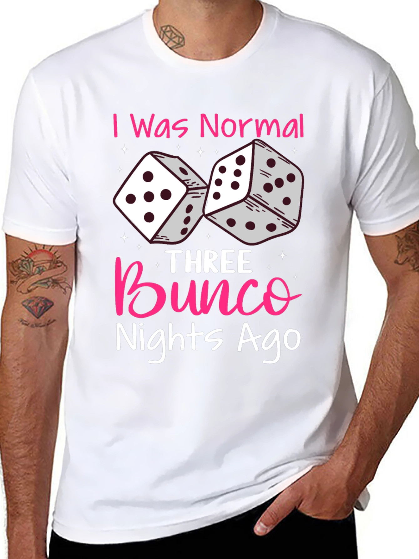 Bunco Nights Ago T-Shirt Dice Graphic