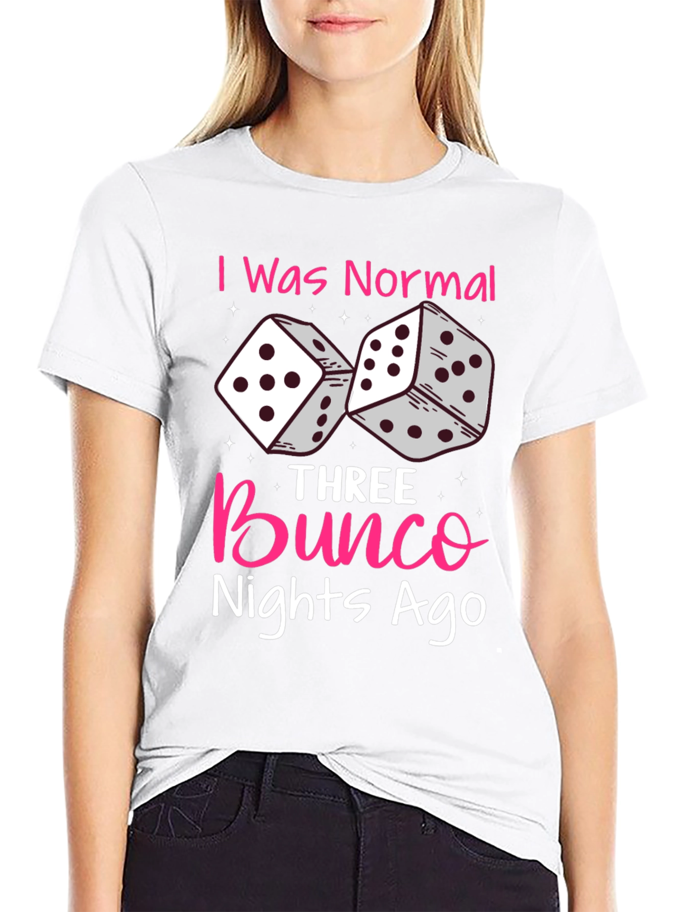 Bunco Nights Ago T-Shirt Dice Graphic