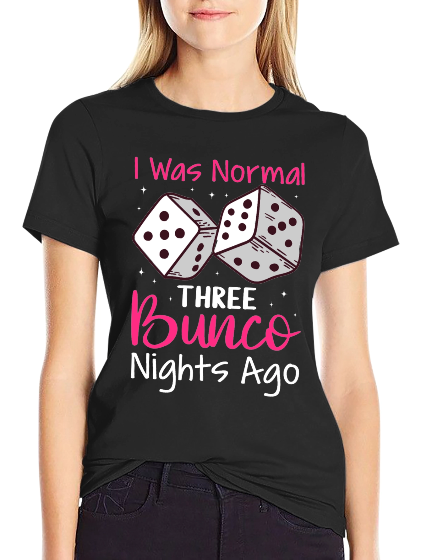 Bunco Nights Ago T-Shirt Dice Graphic