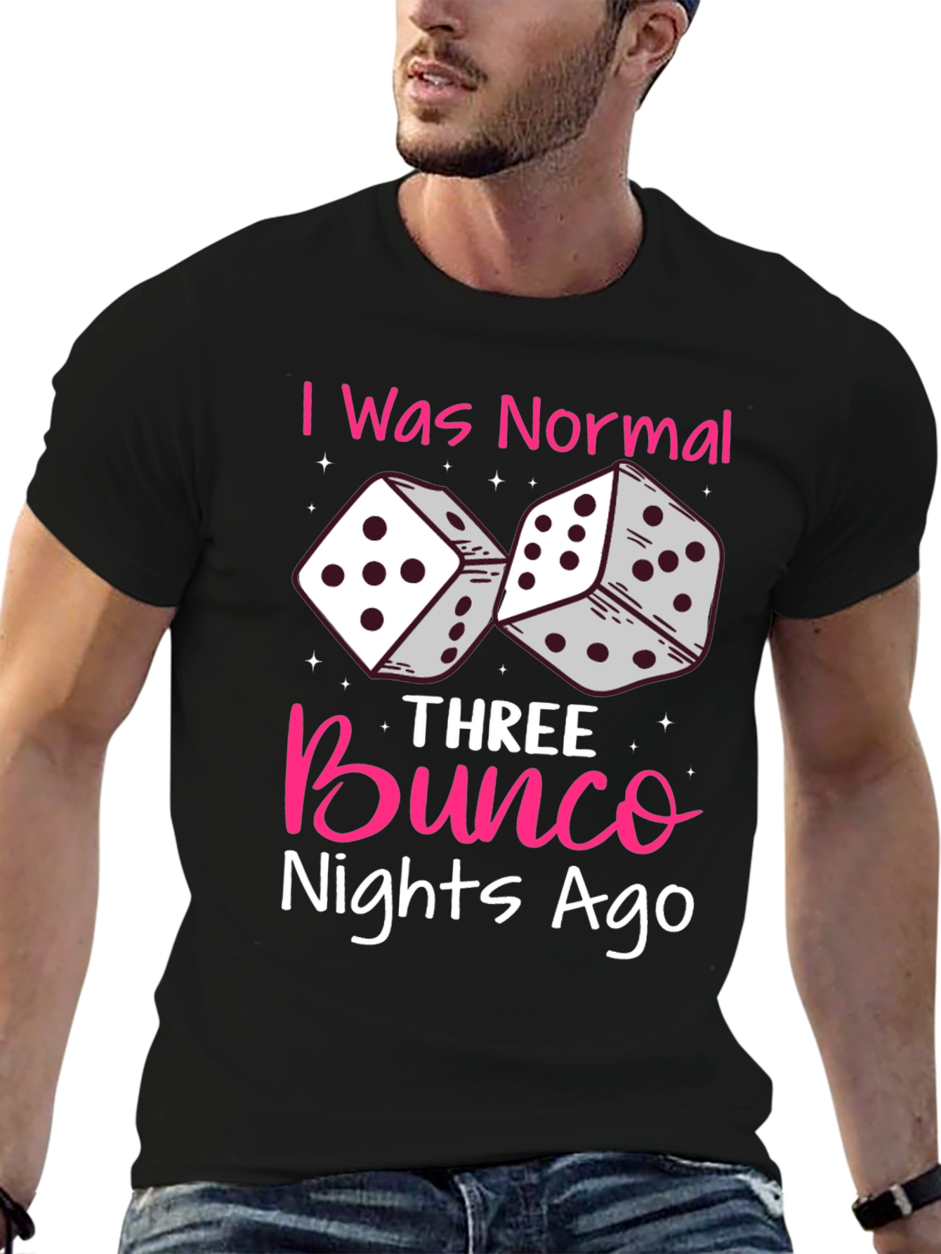 Bunco Nights Ago T-Shirt Dice Graphic