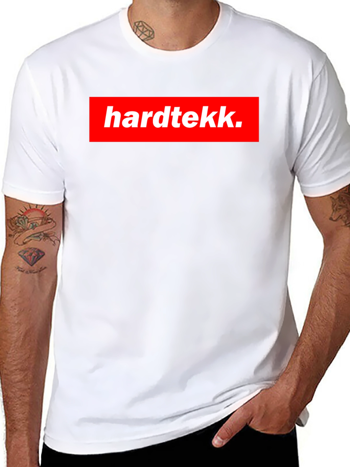 Hardtekk. Box Logo T-Shirt - Bold Streetwear