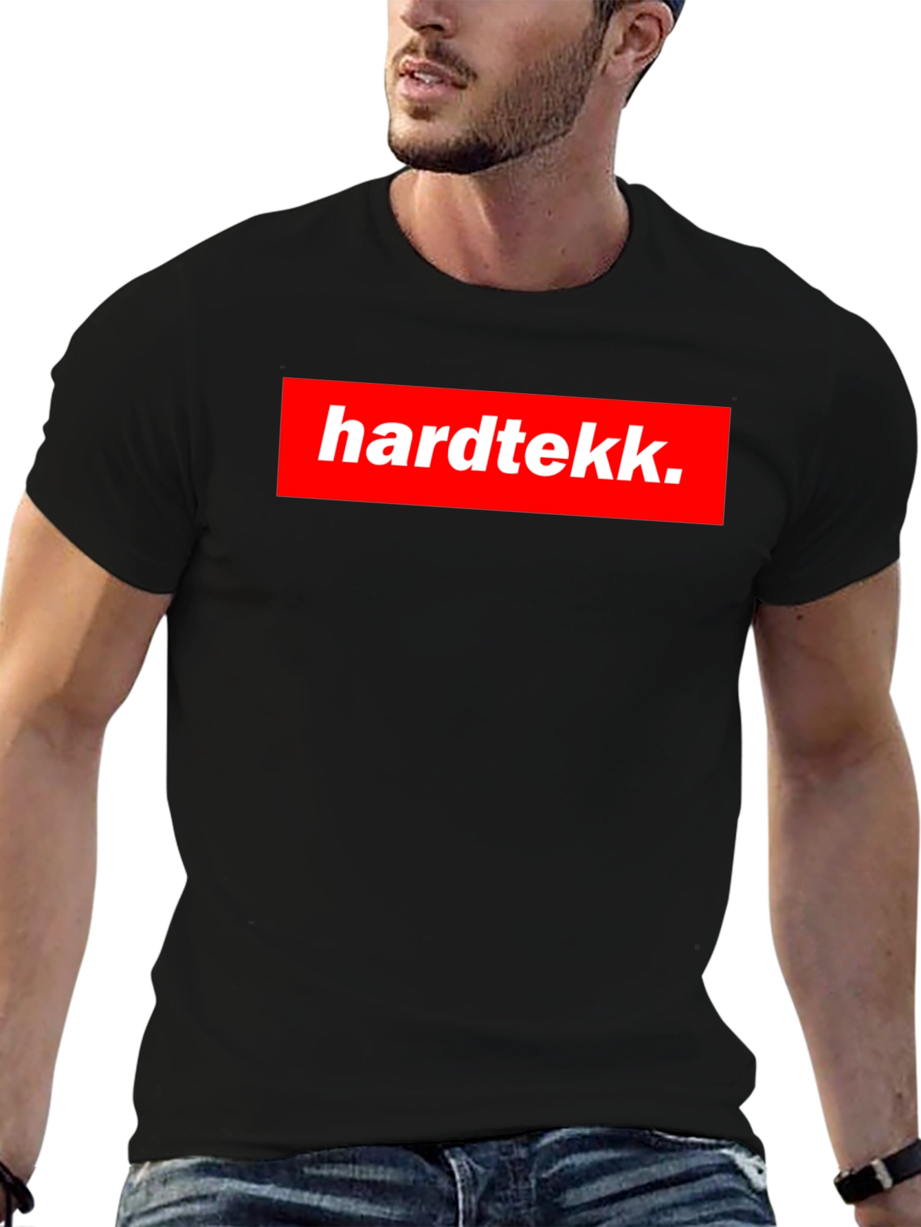 Hardtekk. Box Logo T-Shirt - Bold Streetwear