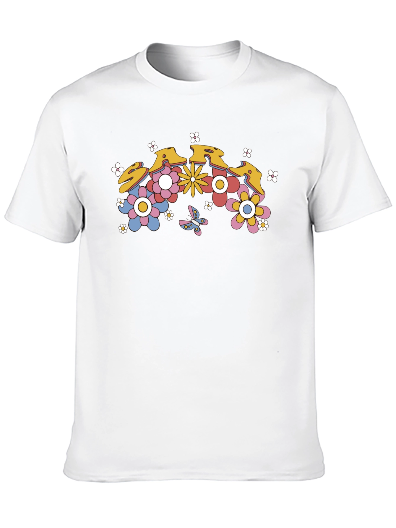 Floral Retro T-Shirt - Groovy Flower Power Design