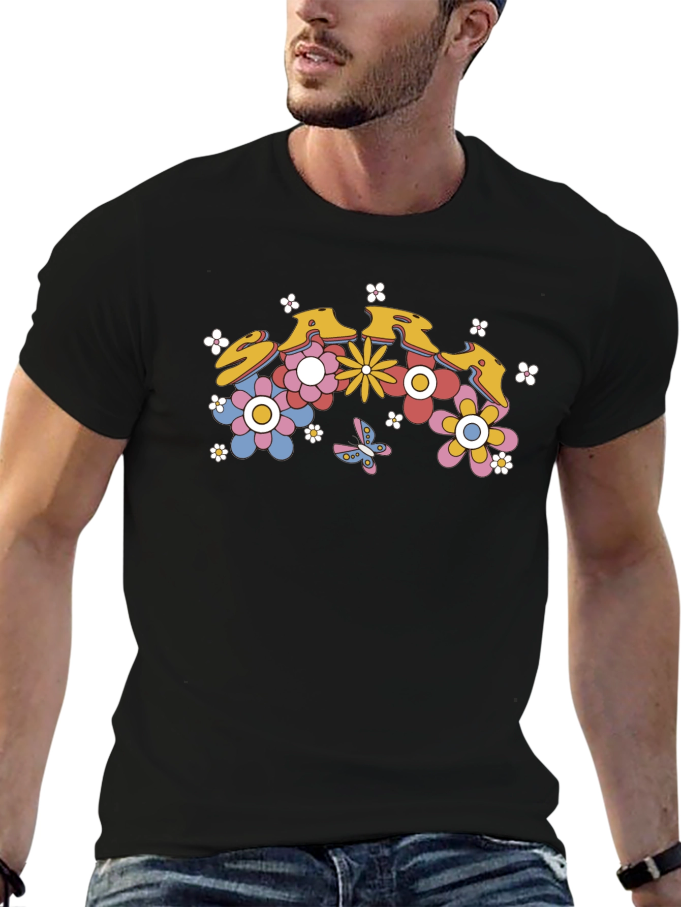 Floral Retro T-Shirt - Groovy Flower Power Design