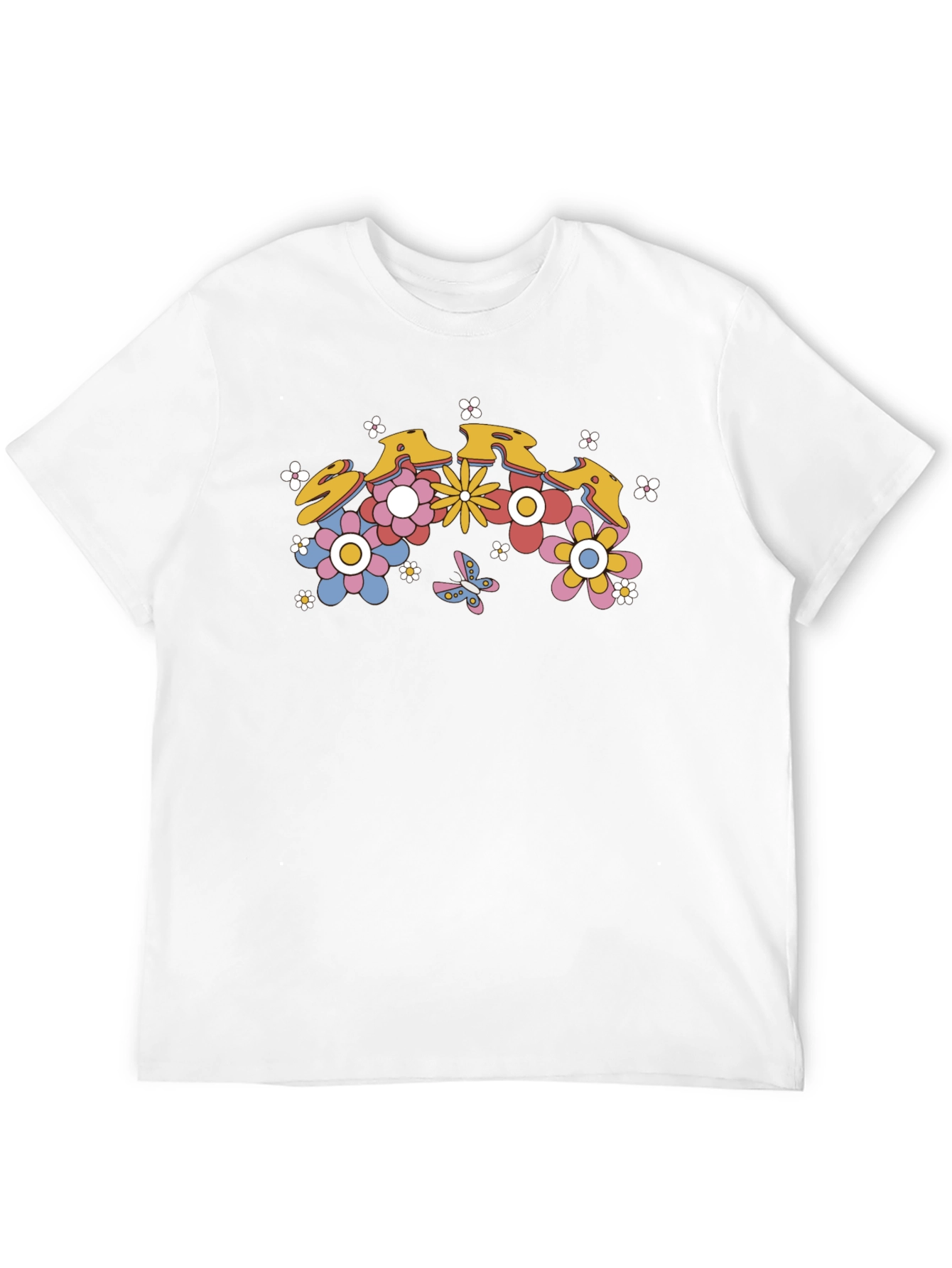 Floral Retro T-Shirt - Groovy Flower Power Design