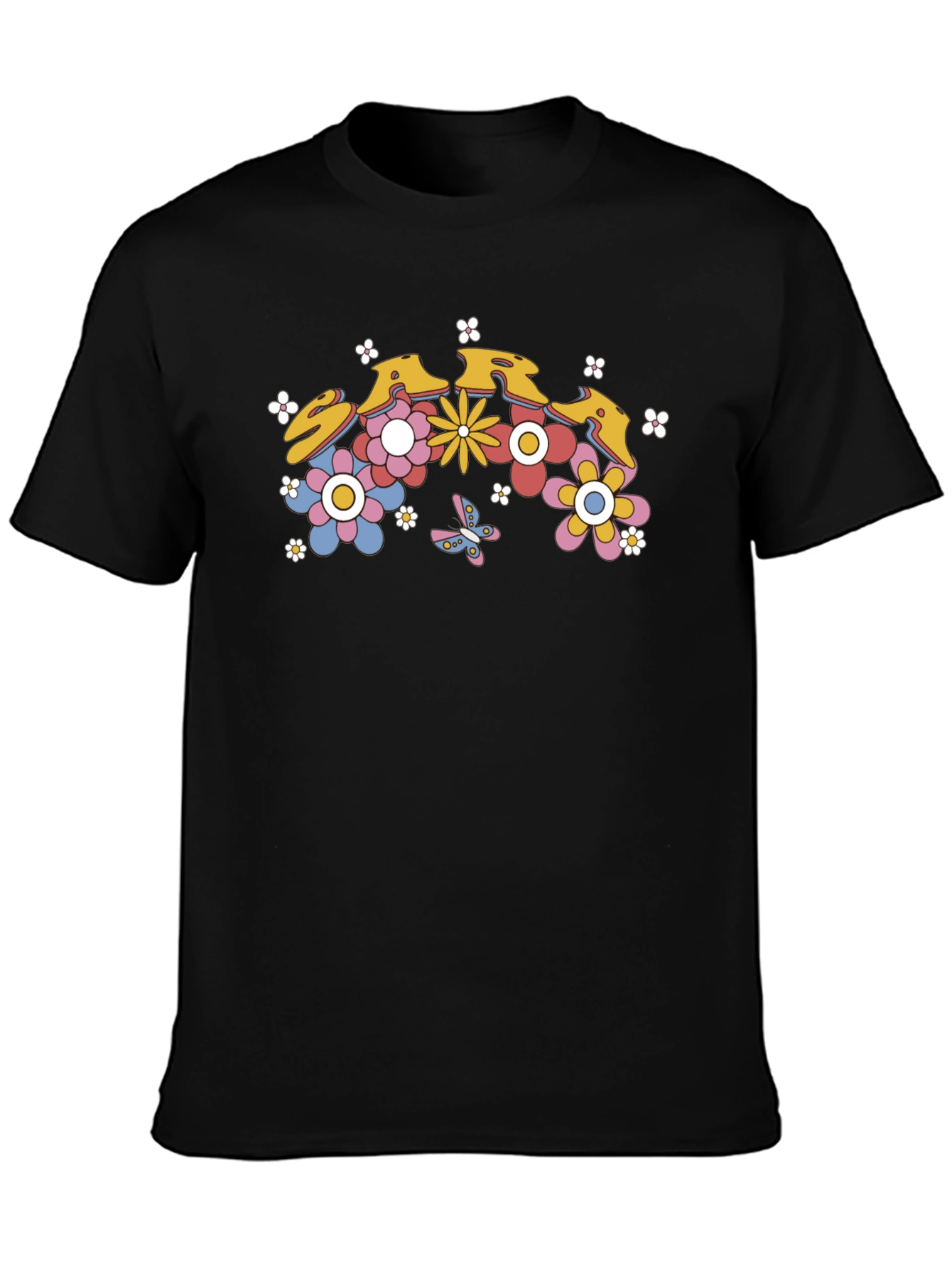 Floral Retro T-Shirt - Groovy Flower Power Design