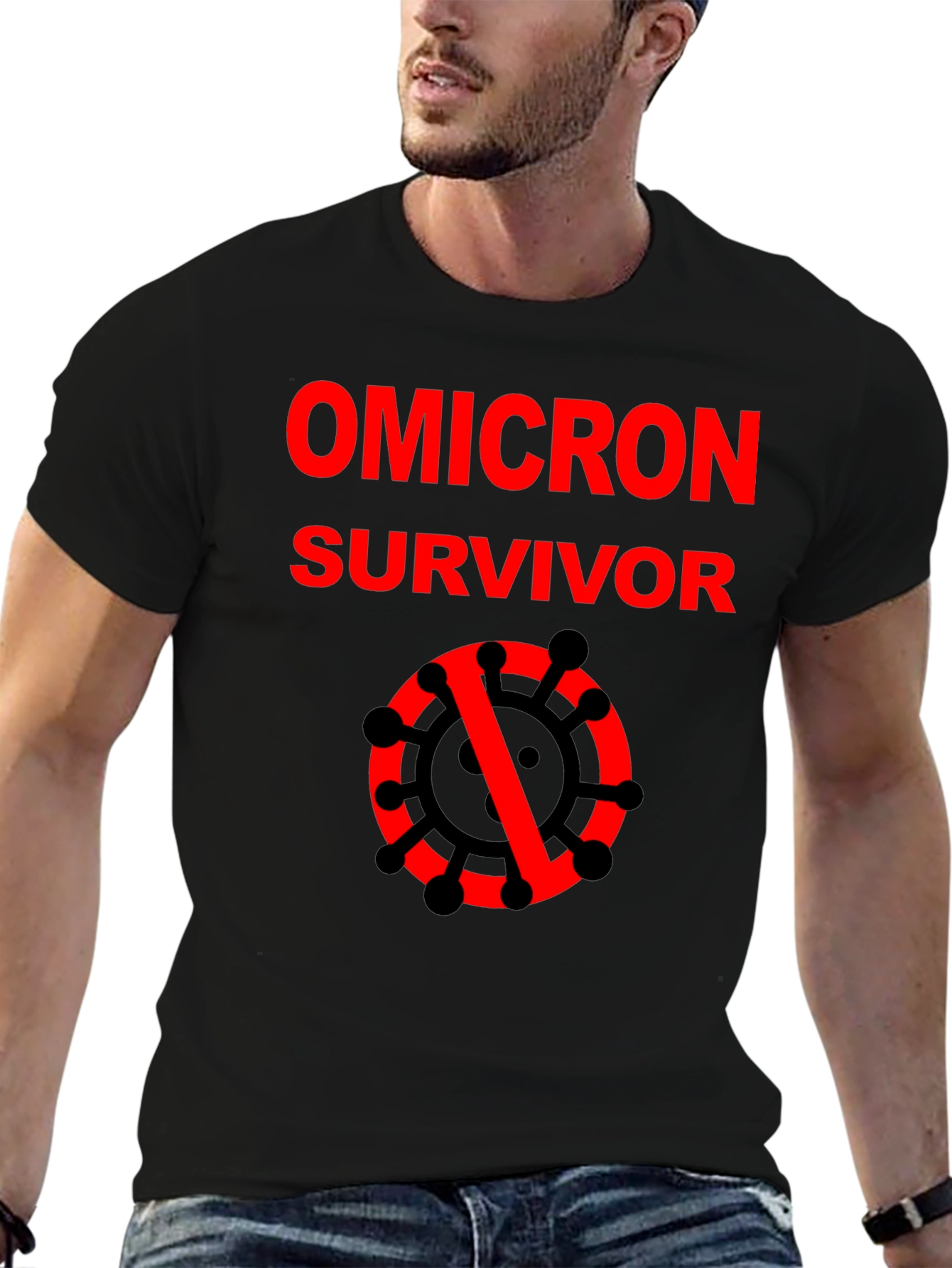 Omicron Survivor Graphic Tee - Black T-Shirt