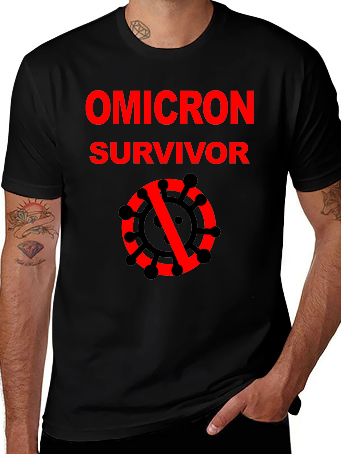 Omicron Survivor Graphic Tee - Black T-Shirt