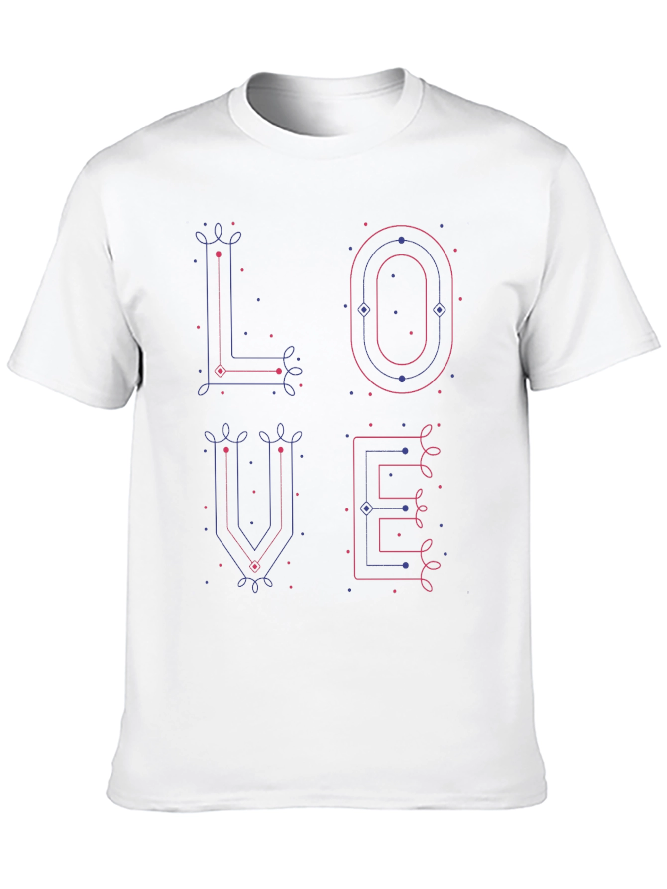 Geometric LOVE Graphic Tee - Modern Valentines Style