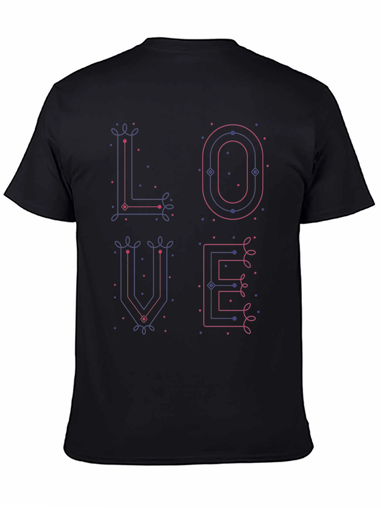 Geometric LOVE Graphic Tee - Modern Valentines Style