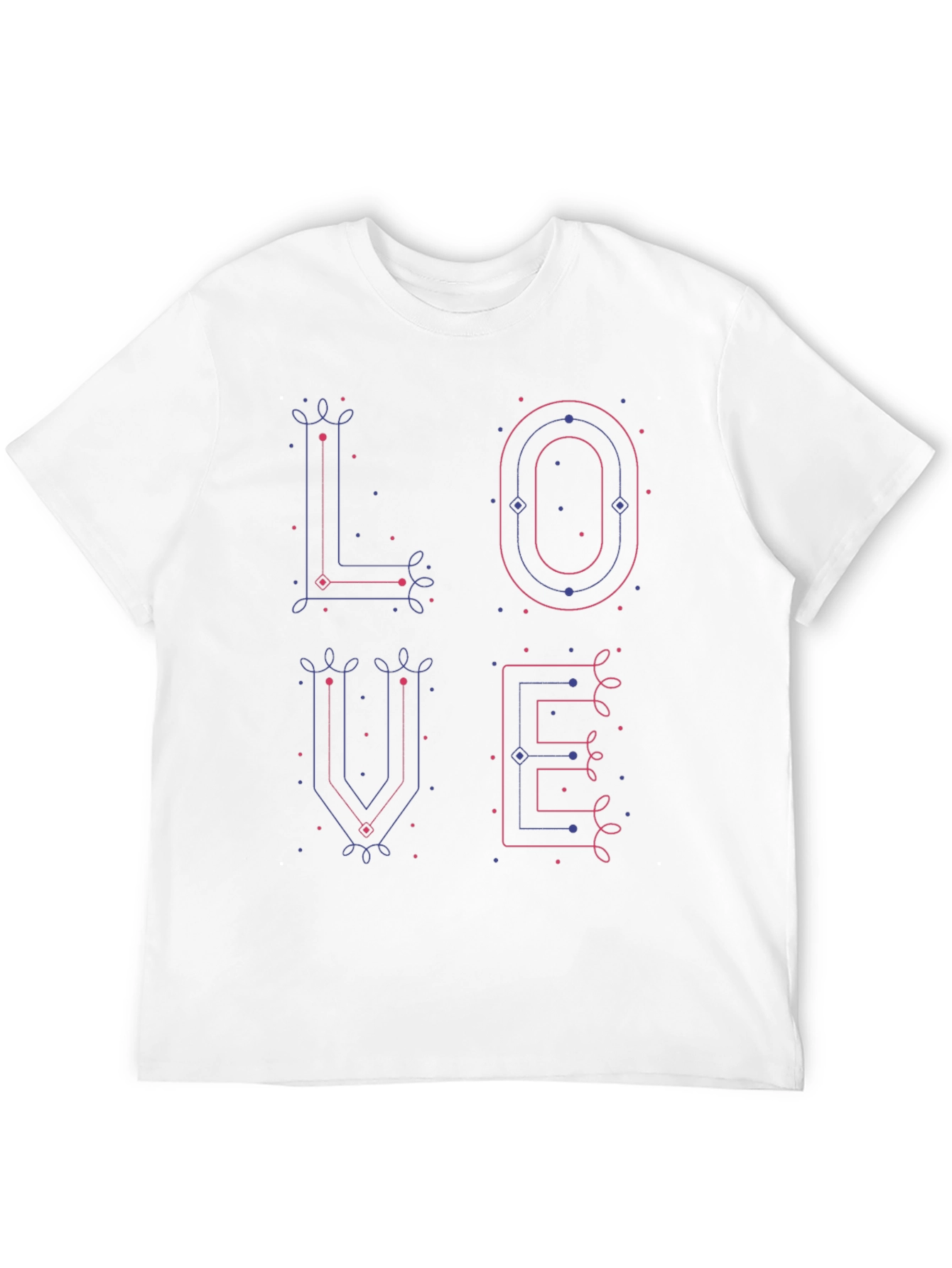 Geometric LOVE Graphic Tee - Modern Valentines Style