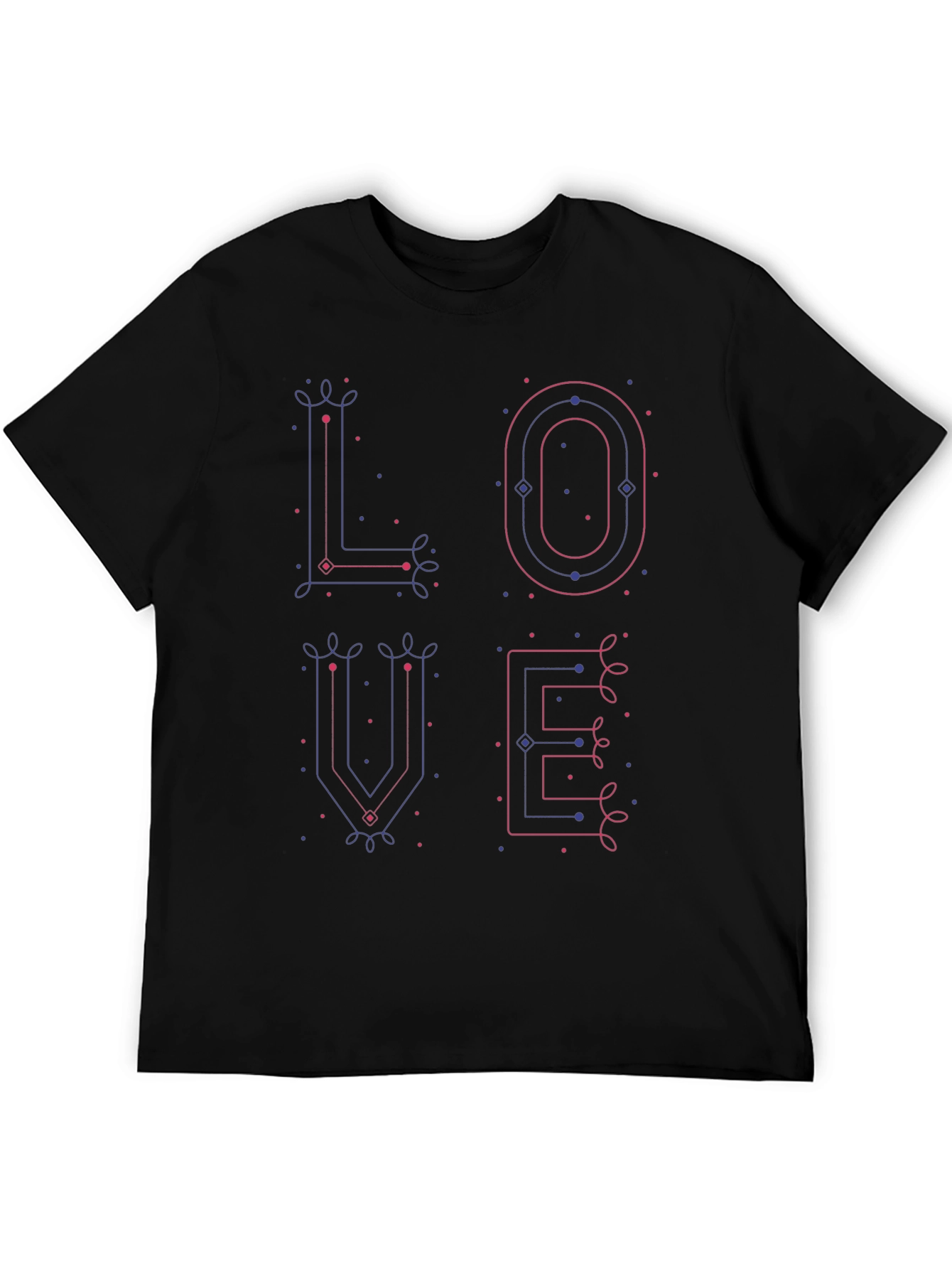 Geometric LOVE Graphic Tee - Modern Valentines Style