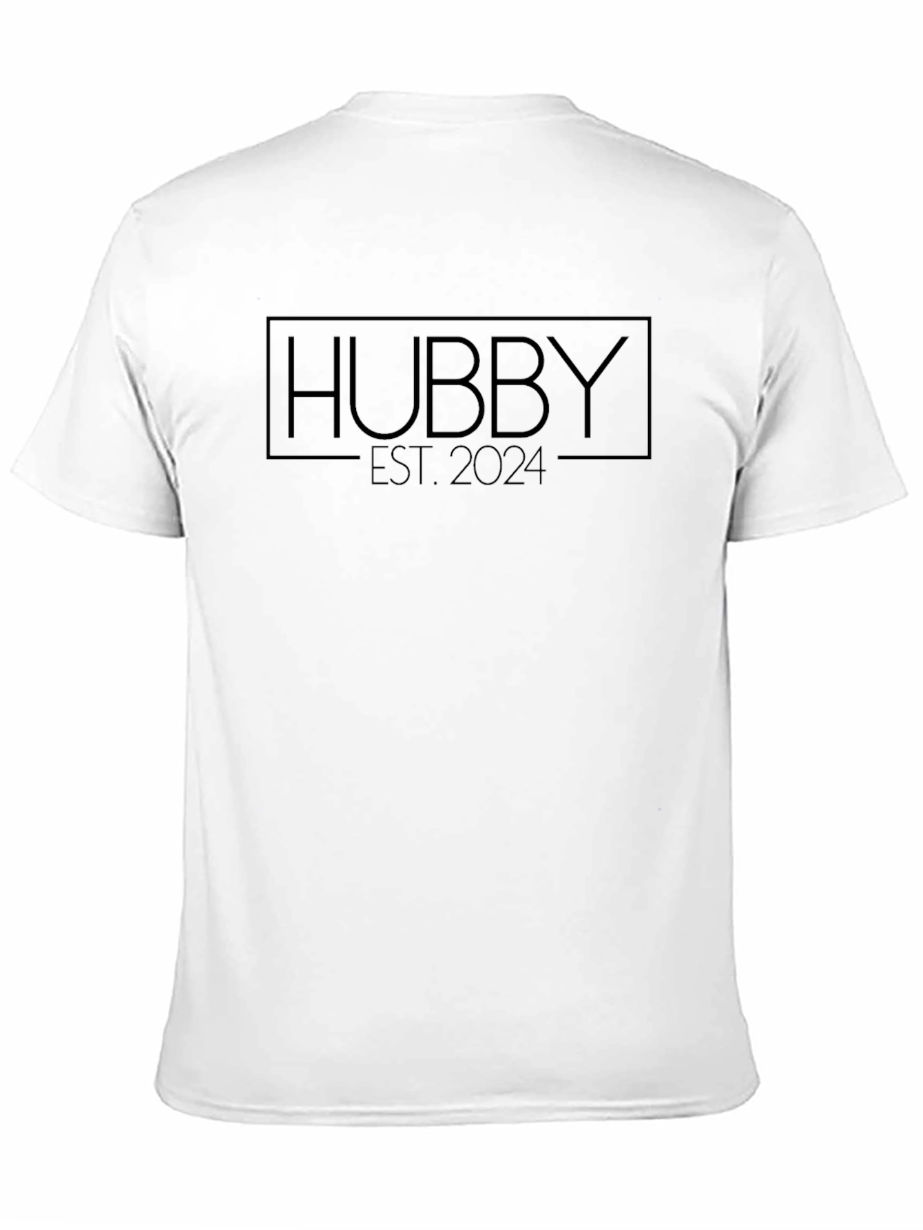 Hubby Est. 2024 Black T-Shirt