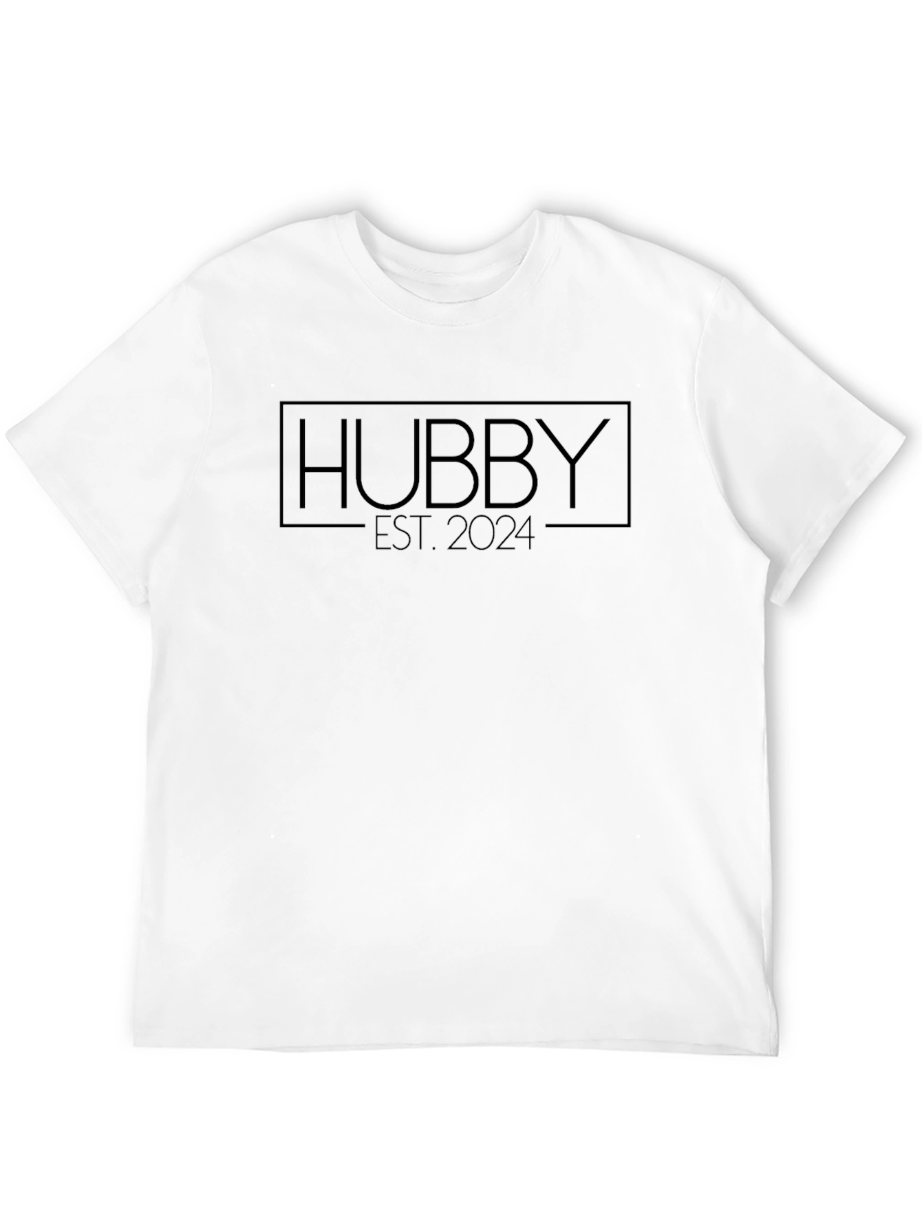 Hubby Est. 2024 Black T-Shirt