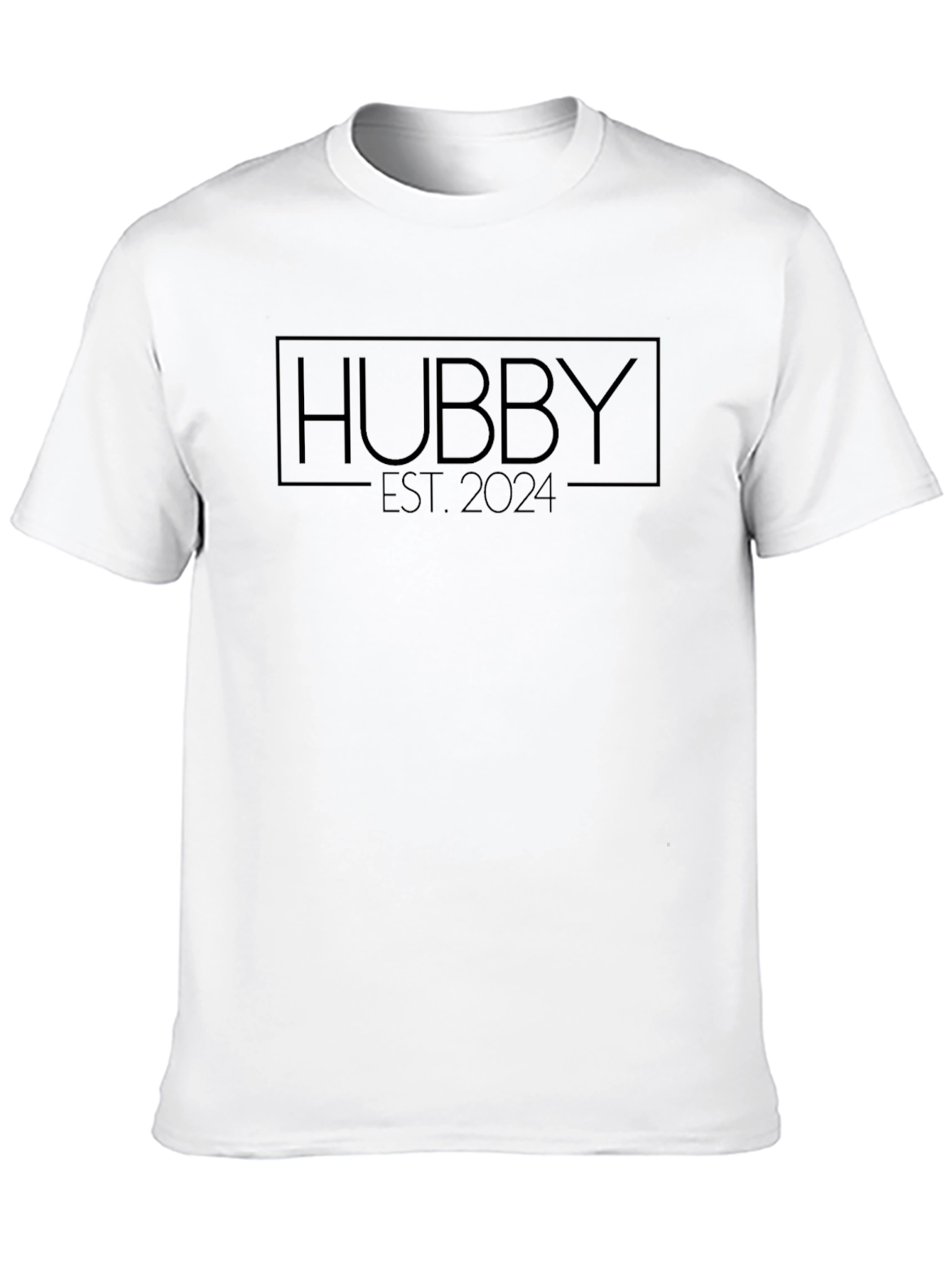Hubby Est. 2024 Black T-Shirt