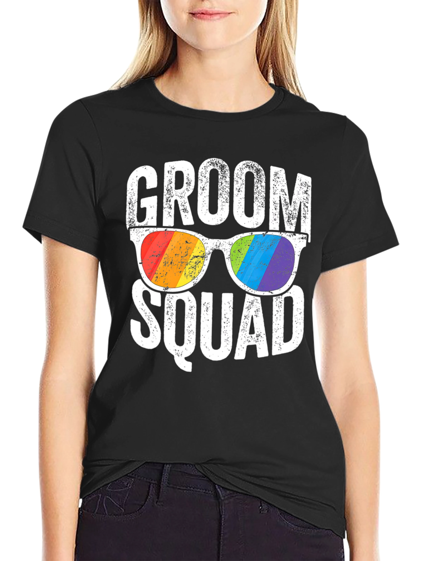 Groom Squad Pride Sunglasses Graphic T-Shirt