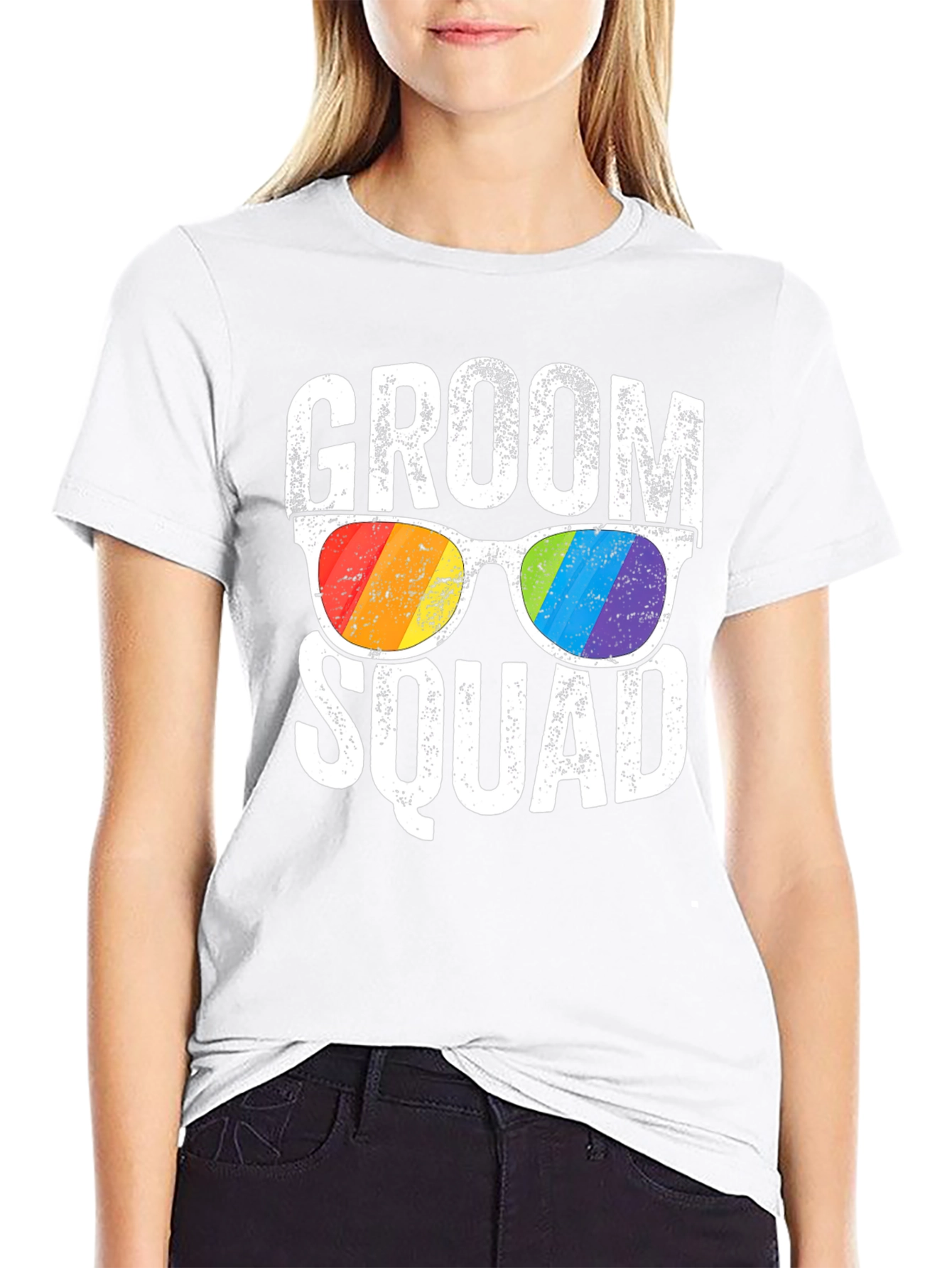 Groom Squad Pride Sunglasses Graphic T-Shirt