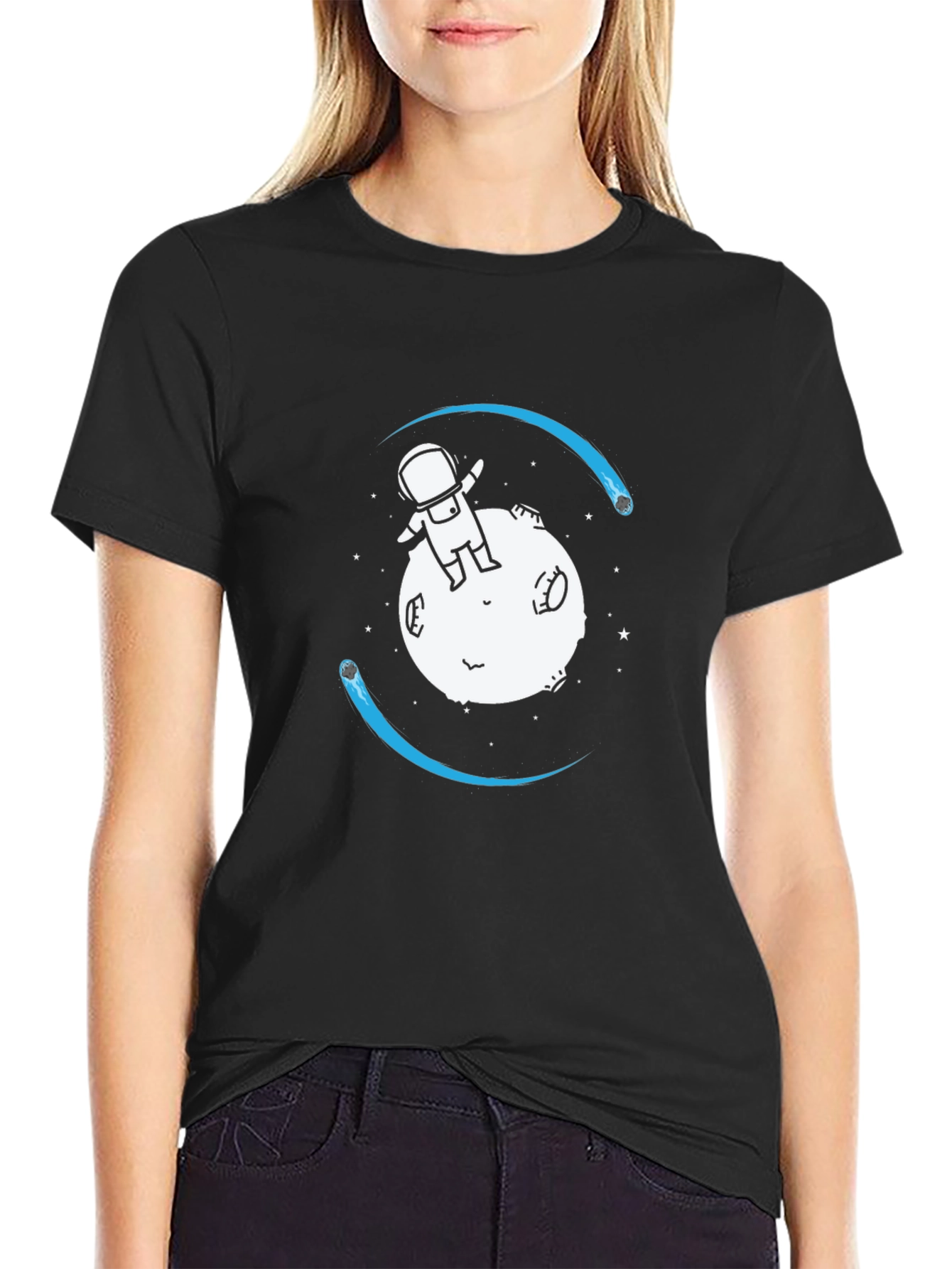 Astronaut Moon Landing Graphic T-Shirt