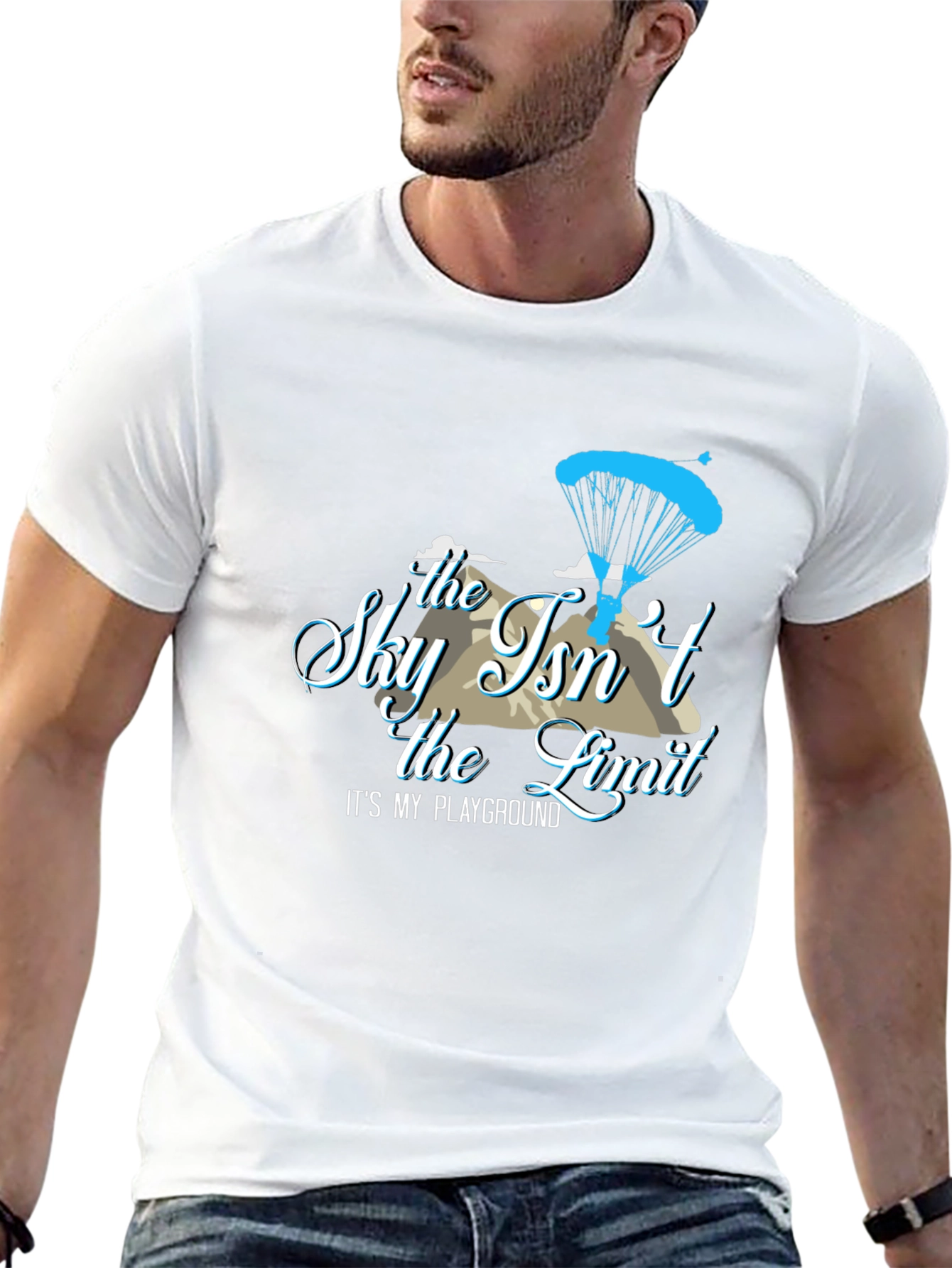 Sky Isnt the Limit T-Shirt - Parachute Design