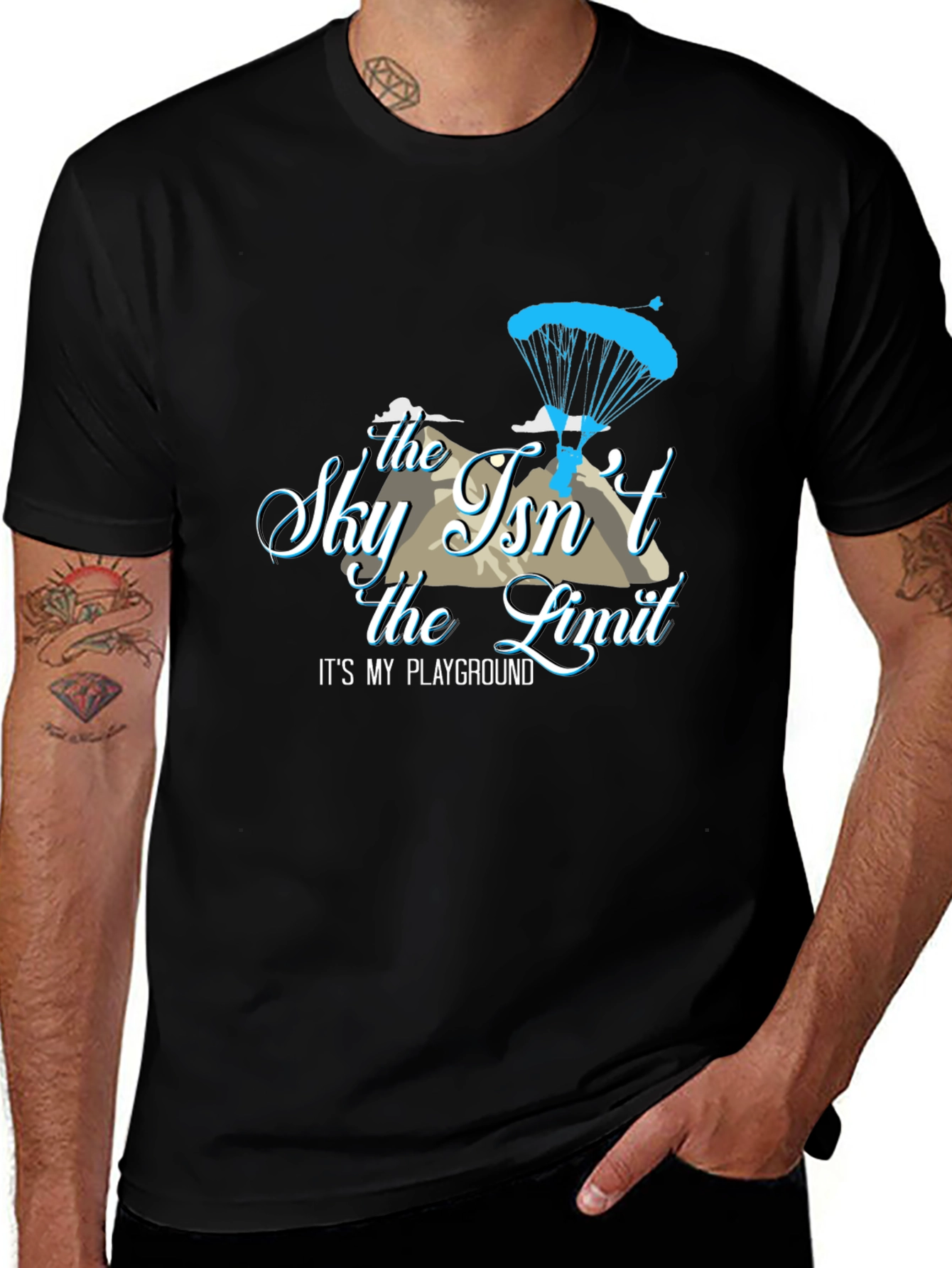 Sky Isnt the Limit T-Shirt - Parachute Design