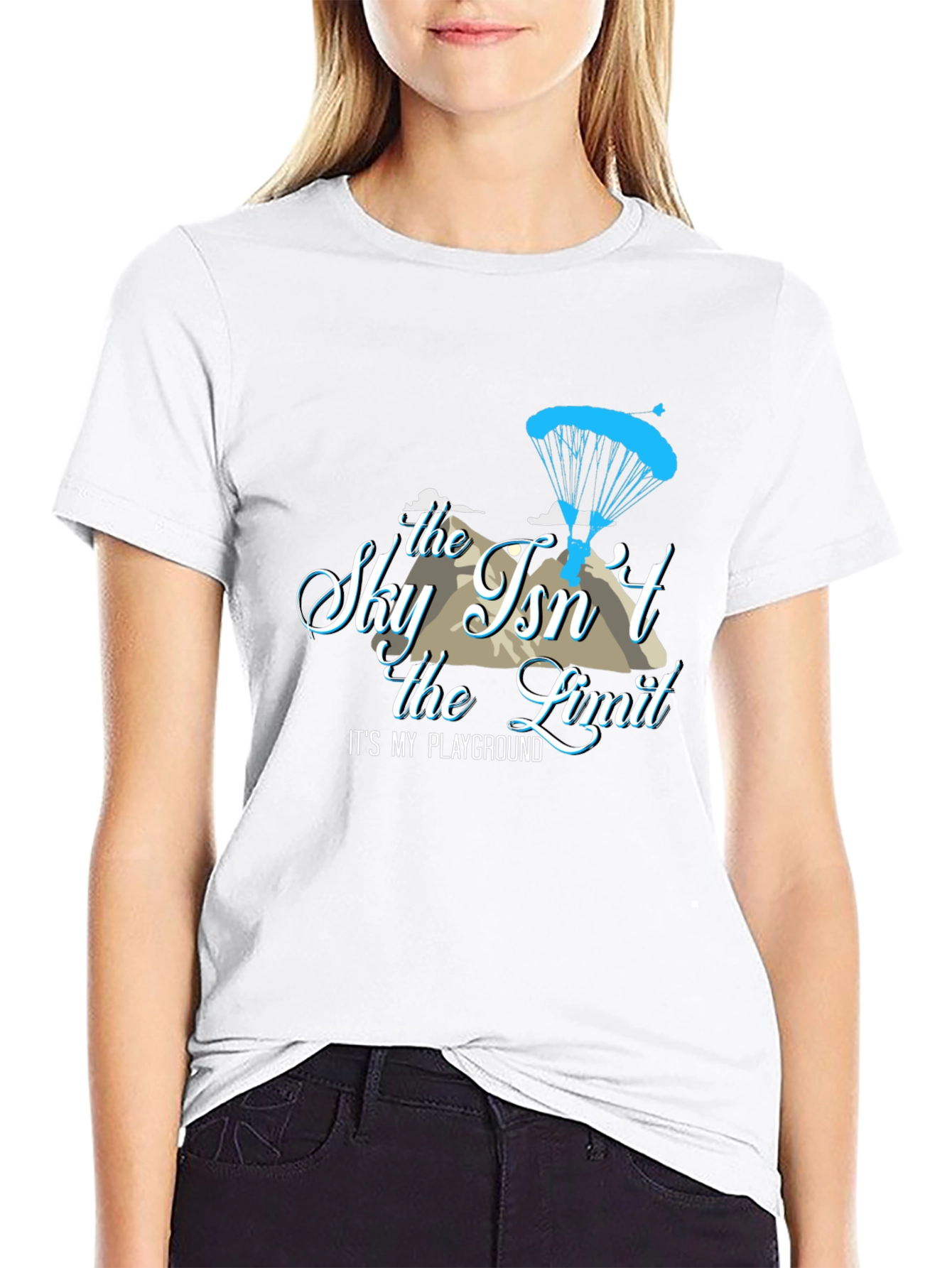 Sky Isnt the Limit T-Shirt - Parachute Design