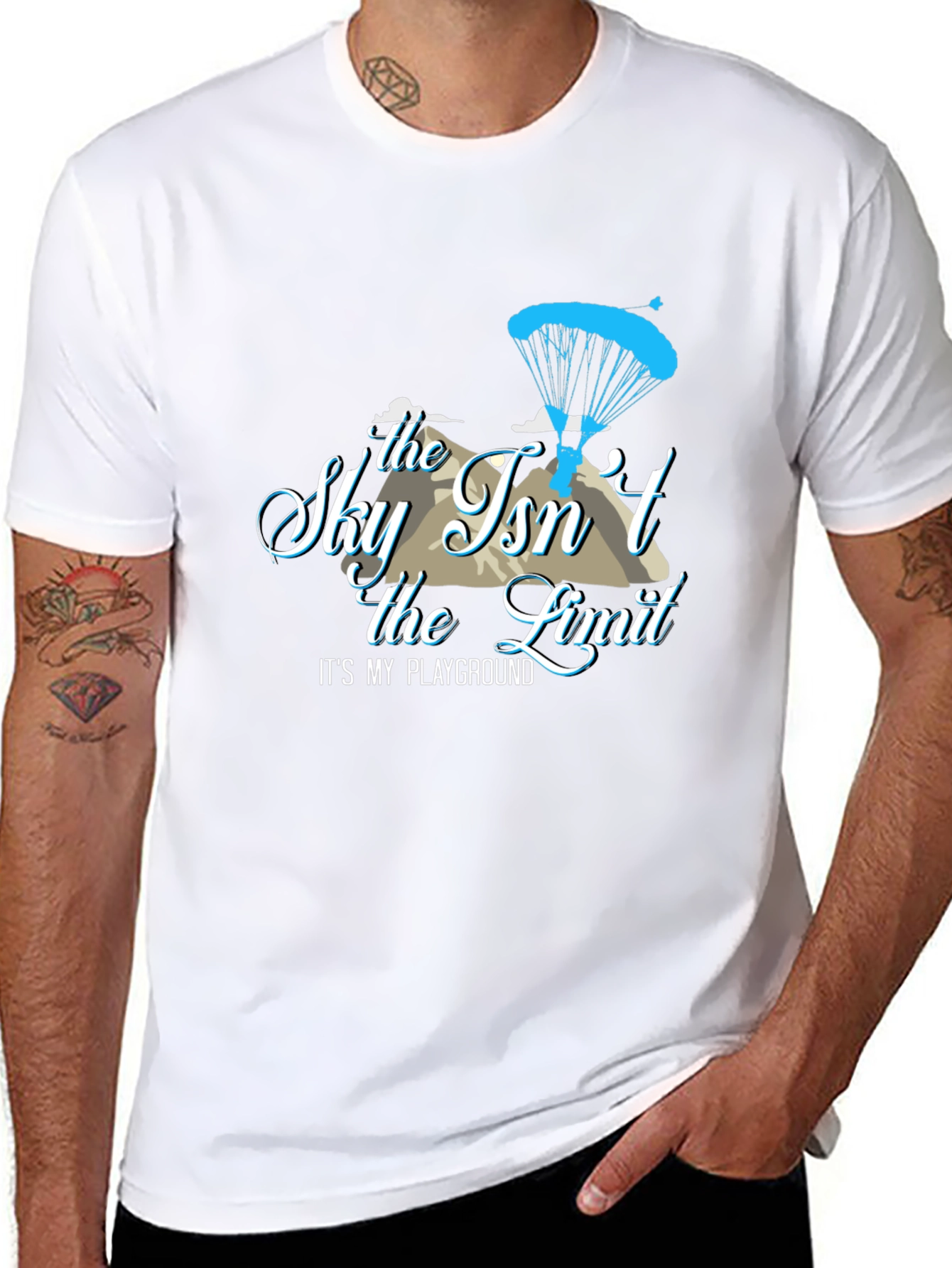 Sky Isnt the Limit T-Shirt - Parachute Design