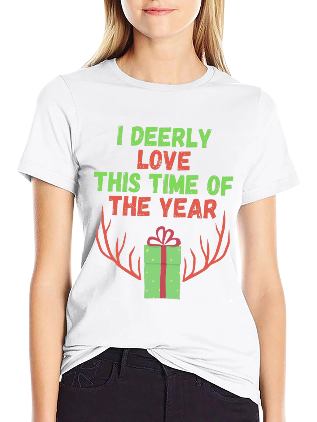 I Deerly Love This Time of Year Christmas T-Shirt