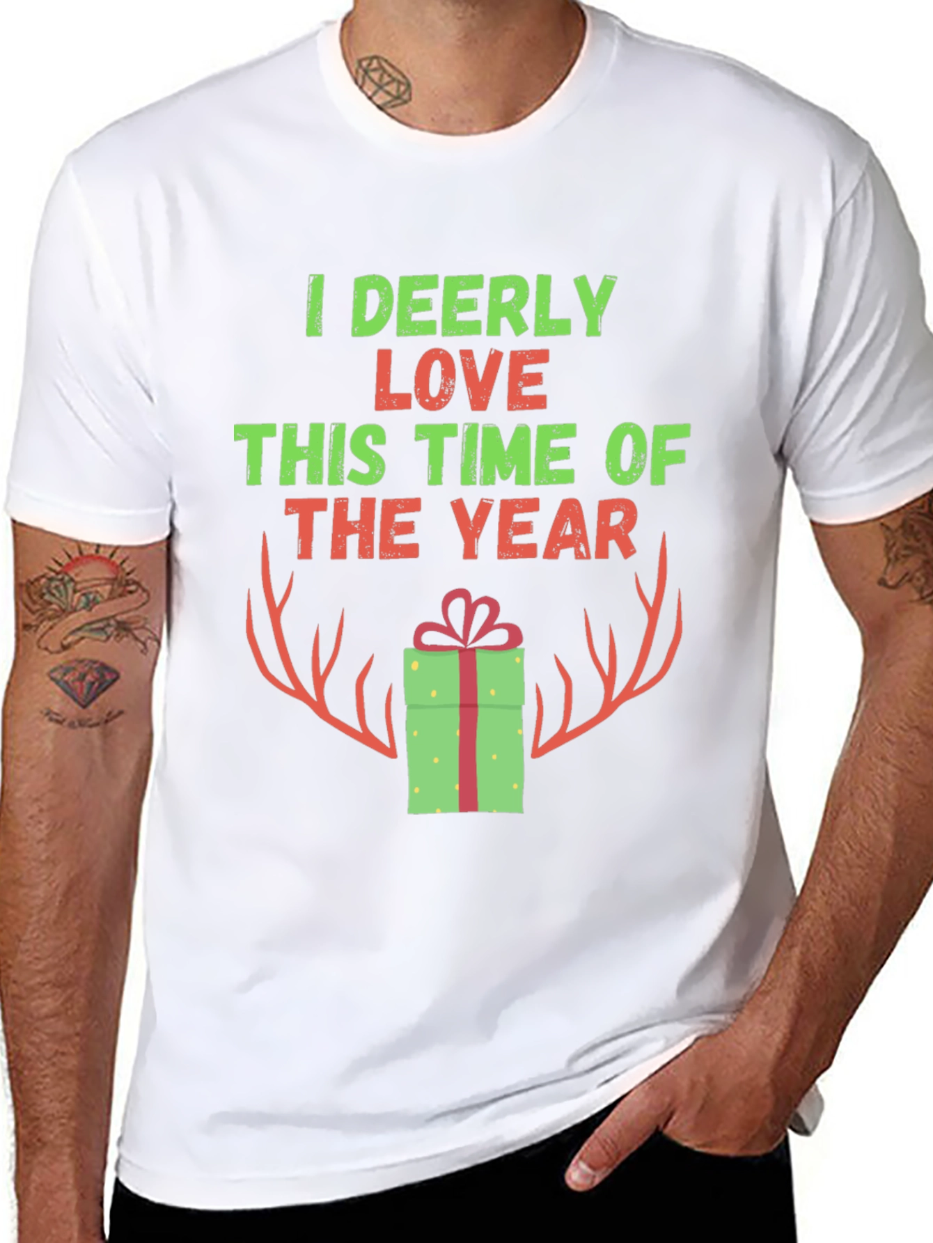 I Deerly Love This Time of Year Christmas T-Shirt