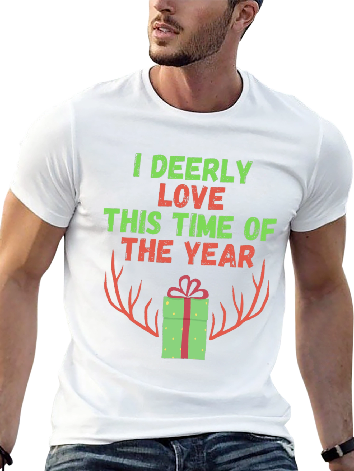 I Deerly Love This Time of Year Christmas T-Shirt