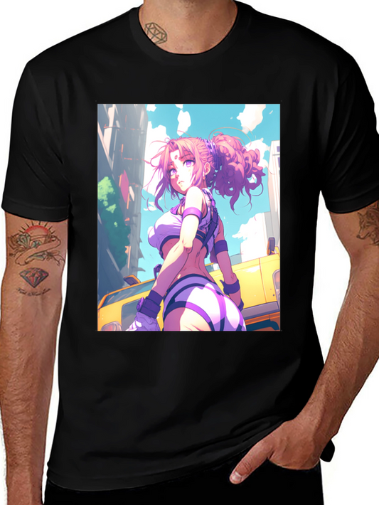 Anime Girl Graphic Tee - Stylish Streetwear