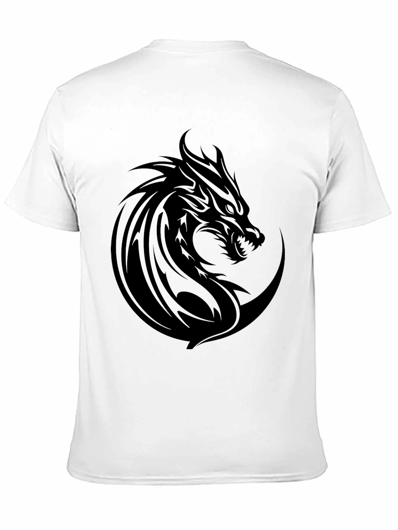 Mens Black Dragon Graphic Tee - Stylish & Bold