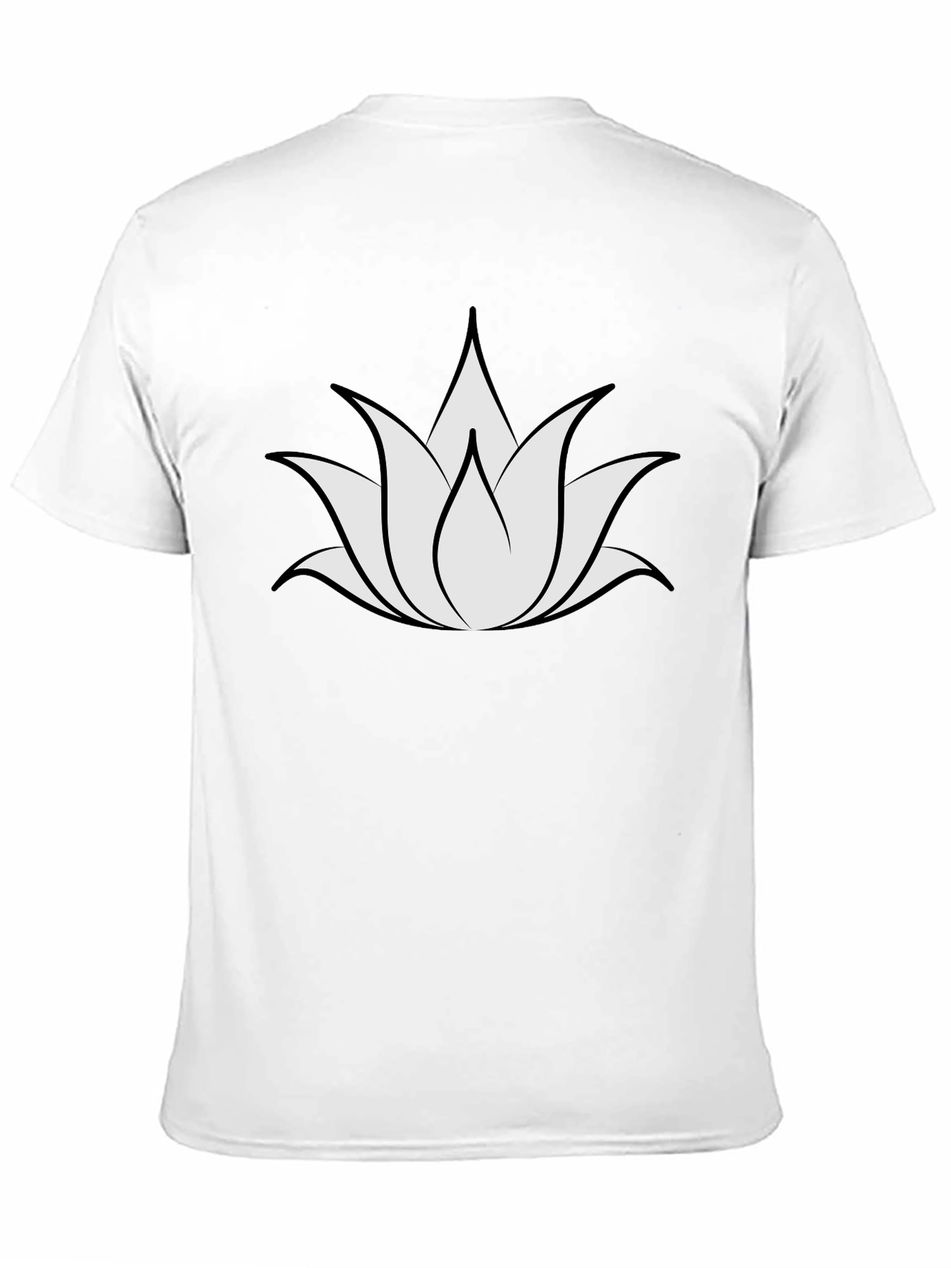 Lotus Flower Graphic Black T-Shirt