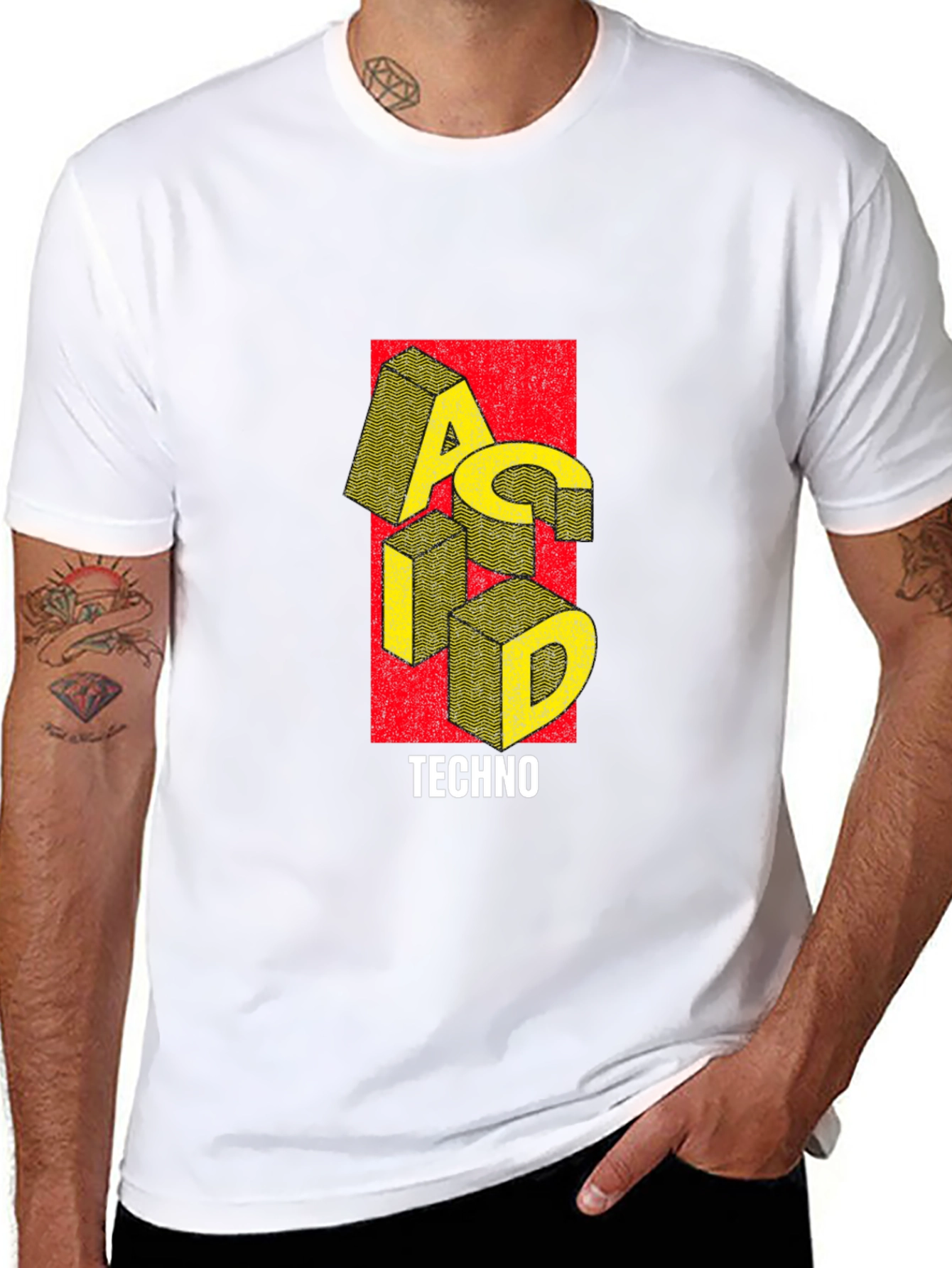 Acid Techno Graphic T-Shirt - Bold Music Tee