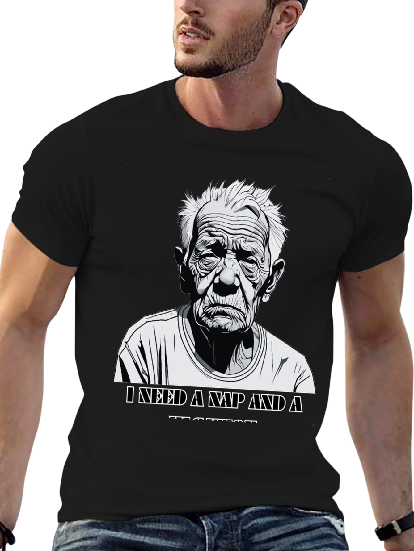 Funny Old Man Nap T-Shirt