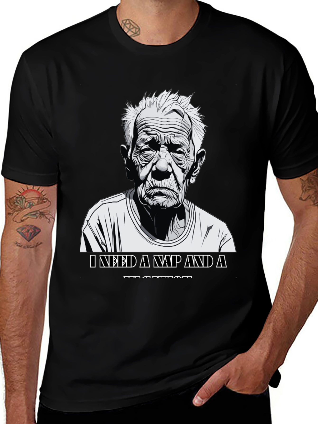 Funny Old Man Nap T-Shirt