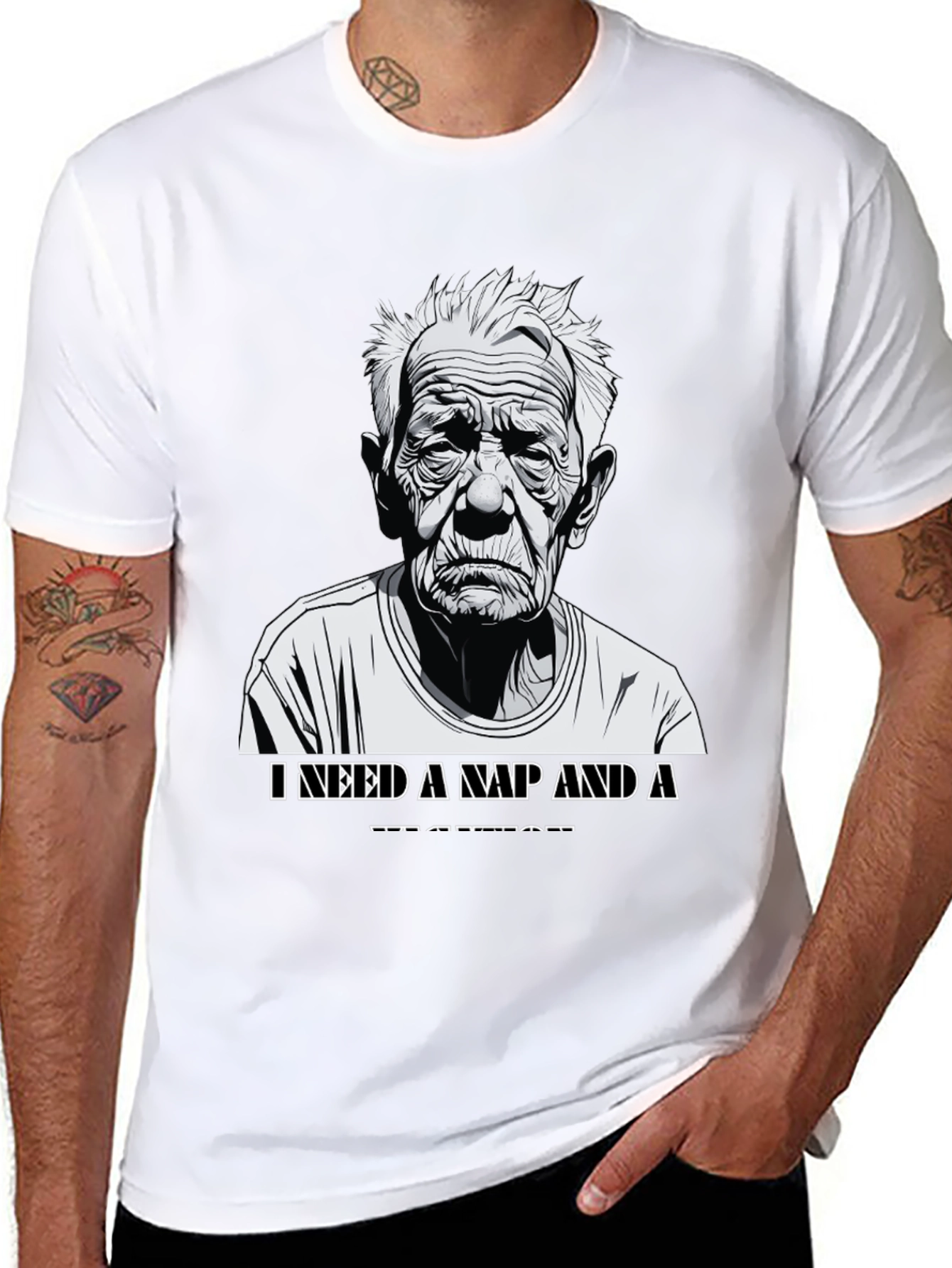 Funny Old Man Nap T-Shirt