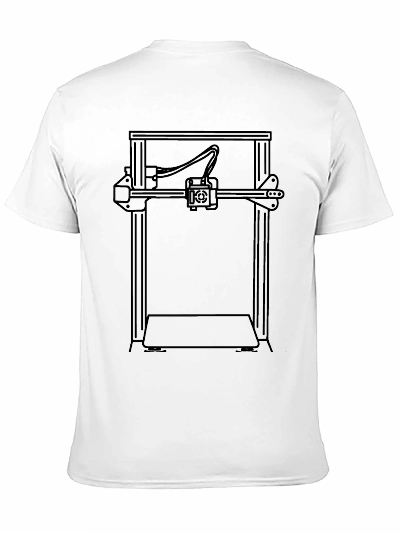 3D Printer Graphic Tee - Black Print