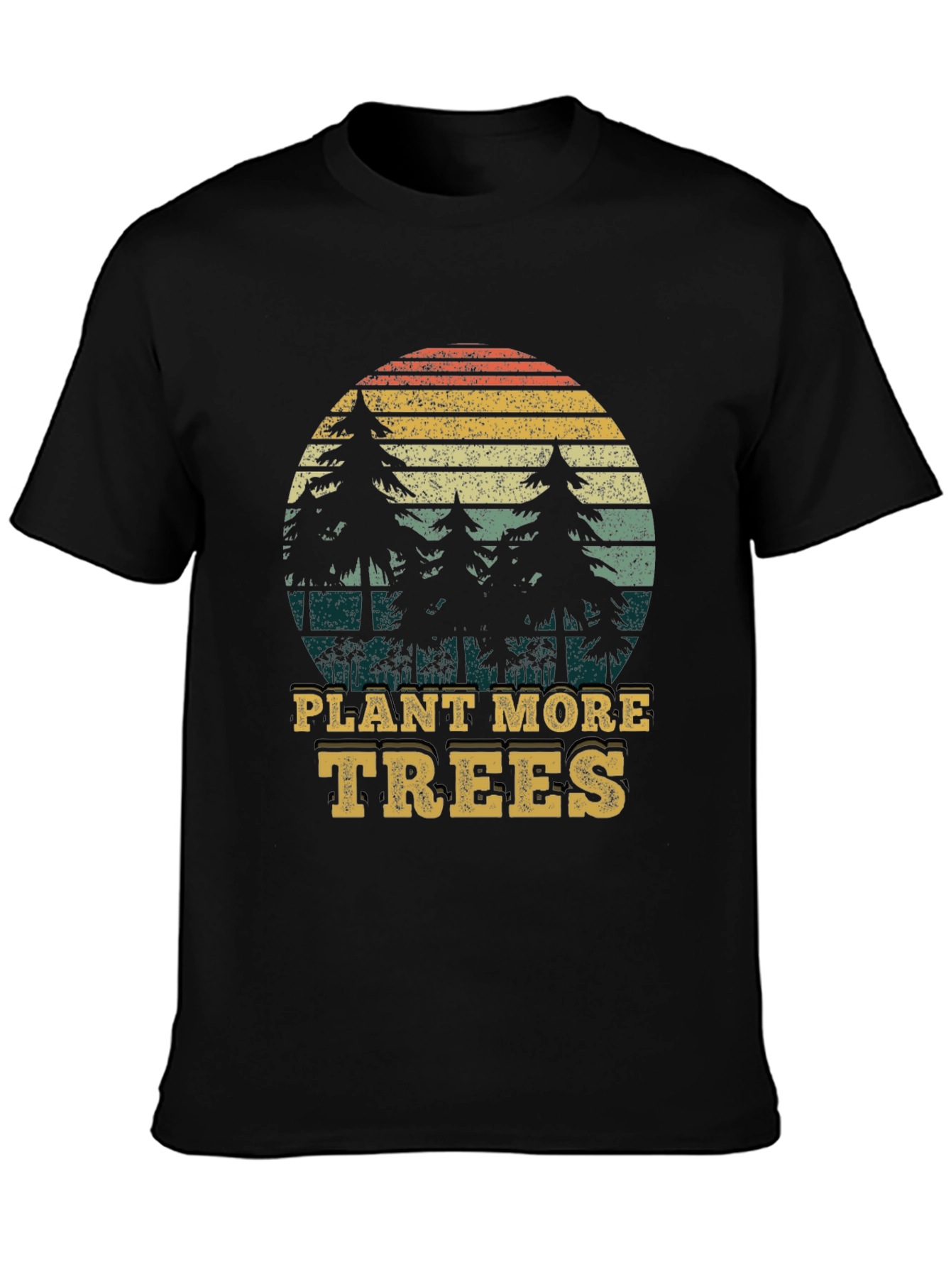 Plant More Trees Graphic Tee - Black