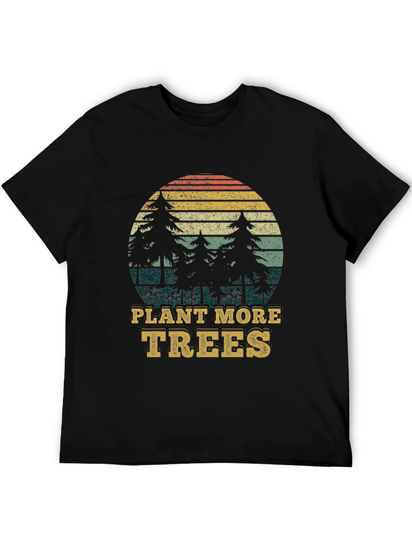 Plant More Trees Graphic Tee - Black