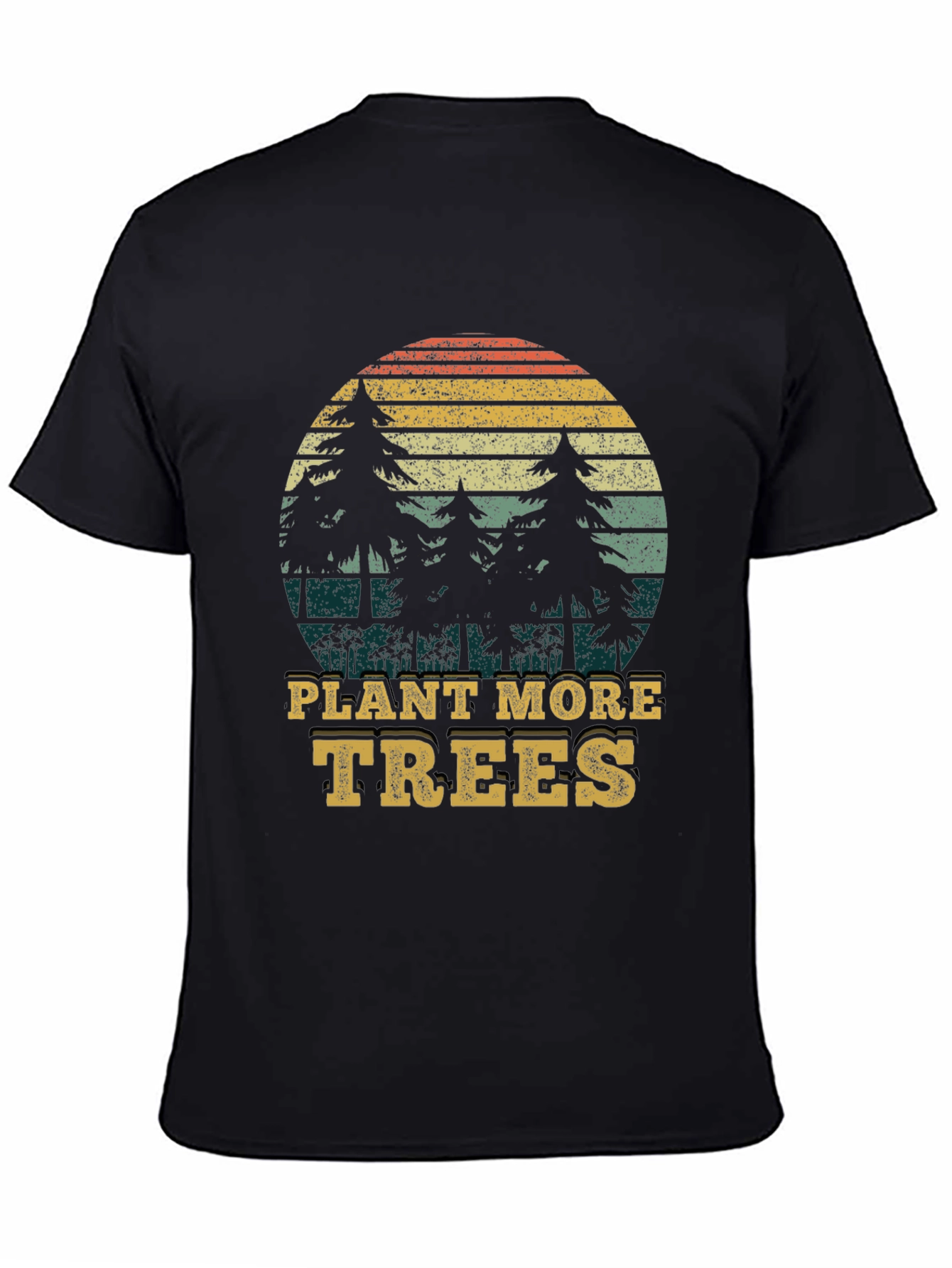 Plant More Trees Graphic Tee - Black