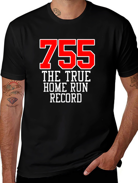 755 The True Home Run Record Graphic T-Shirt