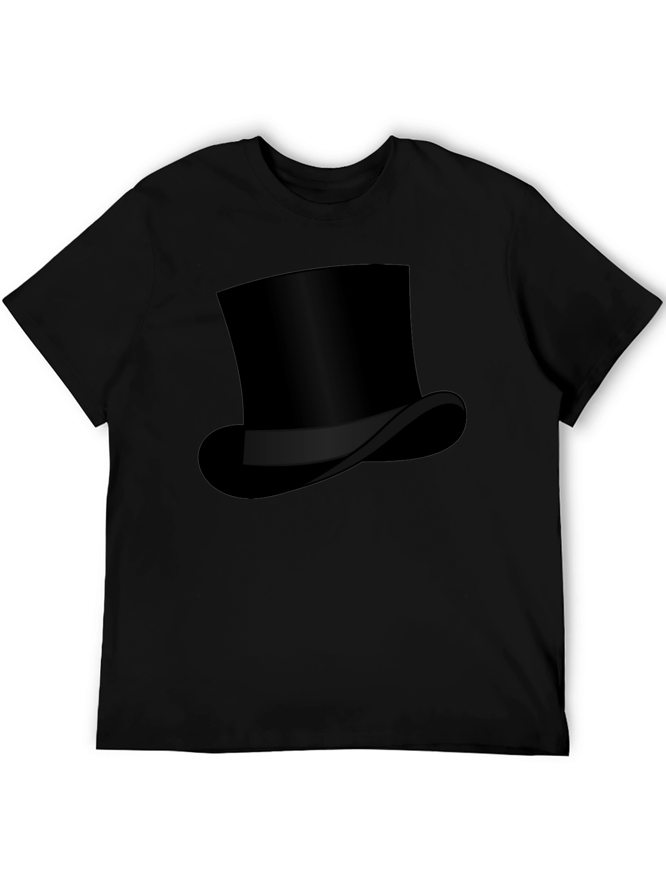 Top Hat Graphic Tee - Classic Style Black T-Shirt