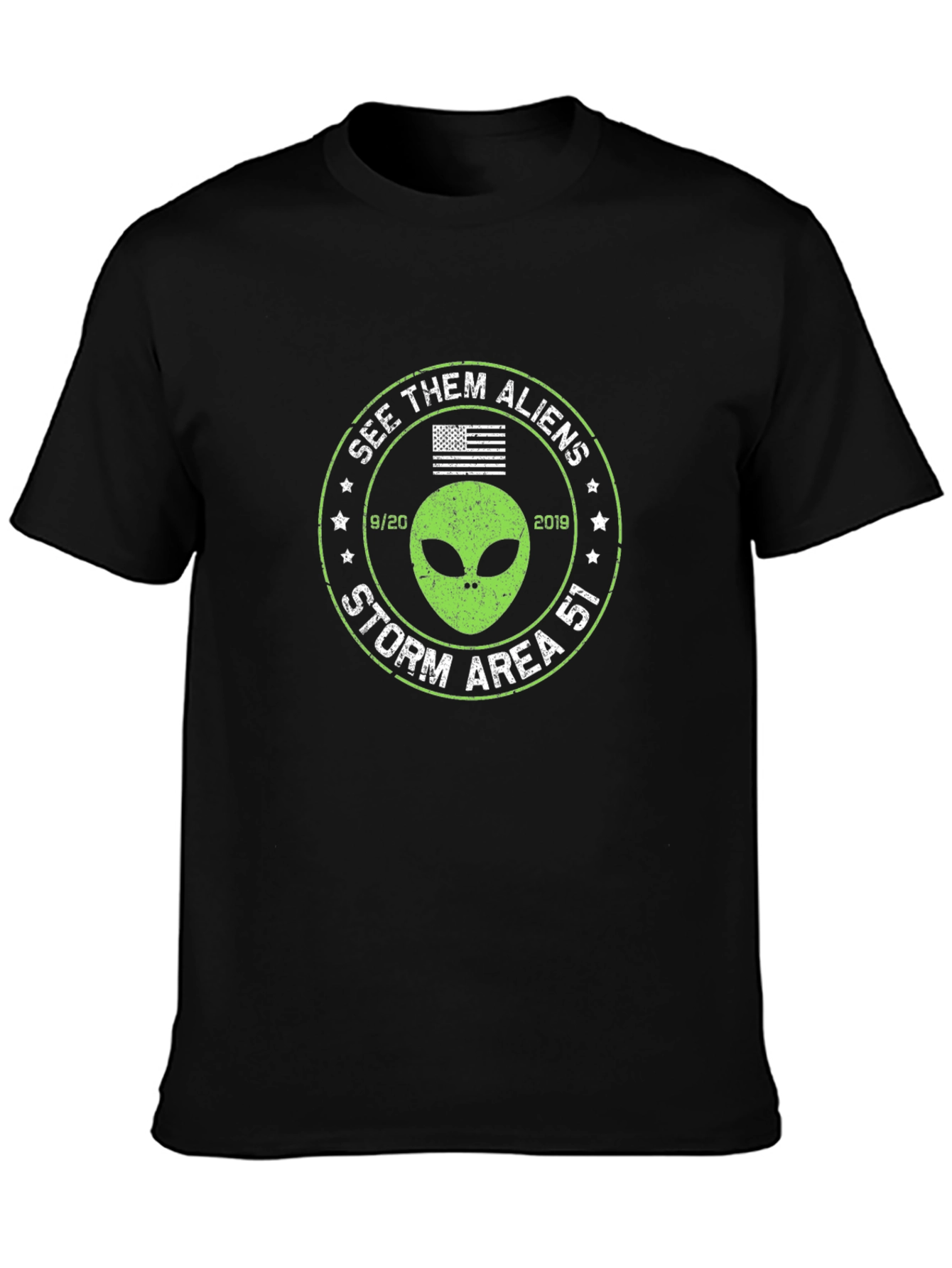 Storm Area 51 Alien Graphic Tee - Black